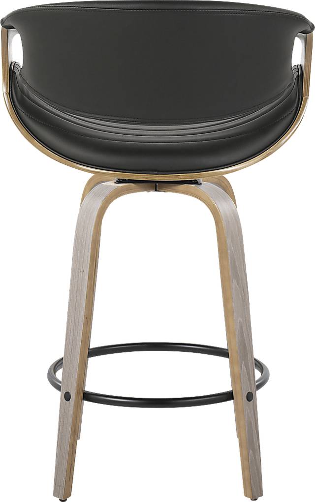 Loblolly IV Black Swivel Counter Height Stool, Set of 2 - Thumbnail - Image 6