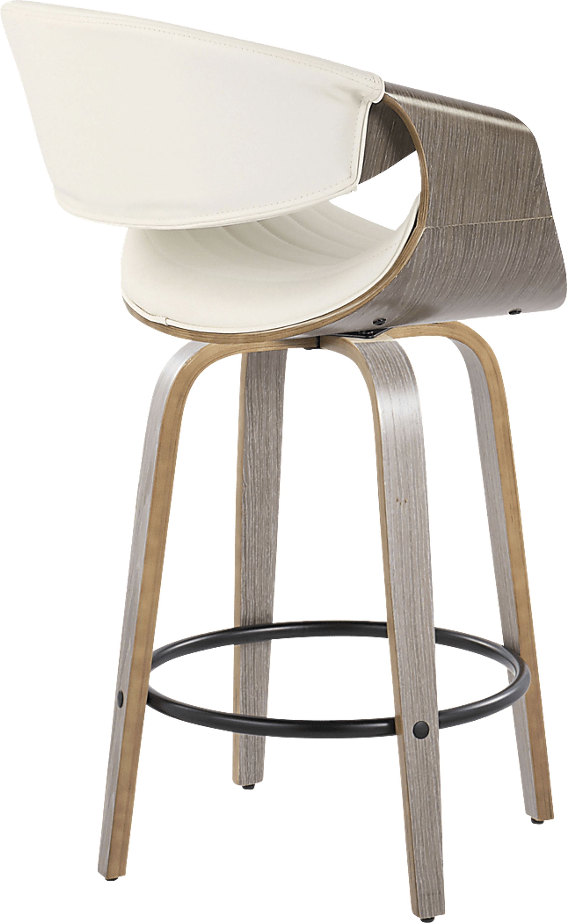 Loblolly IV White Swivel Counter Height Stool, Set of 2 - Image 5