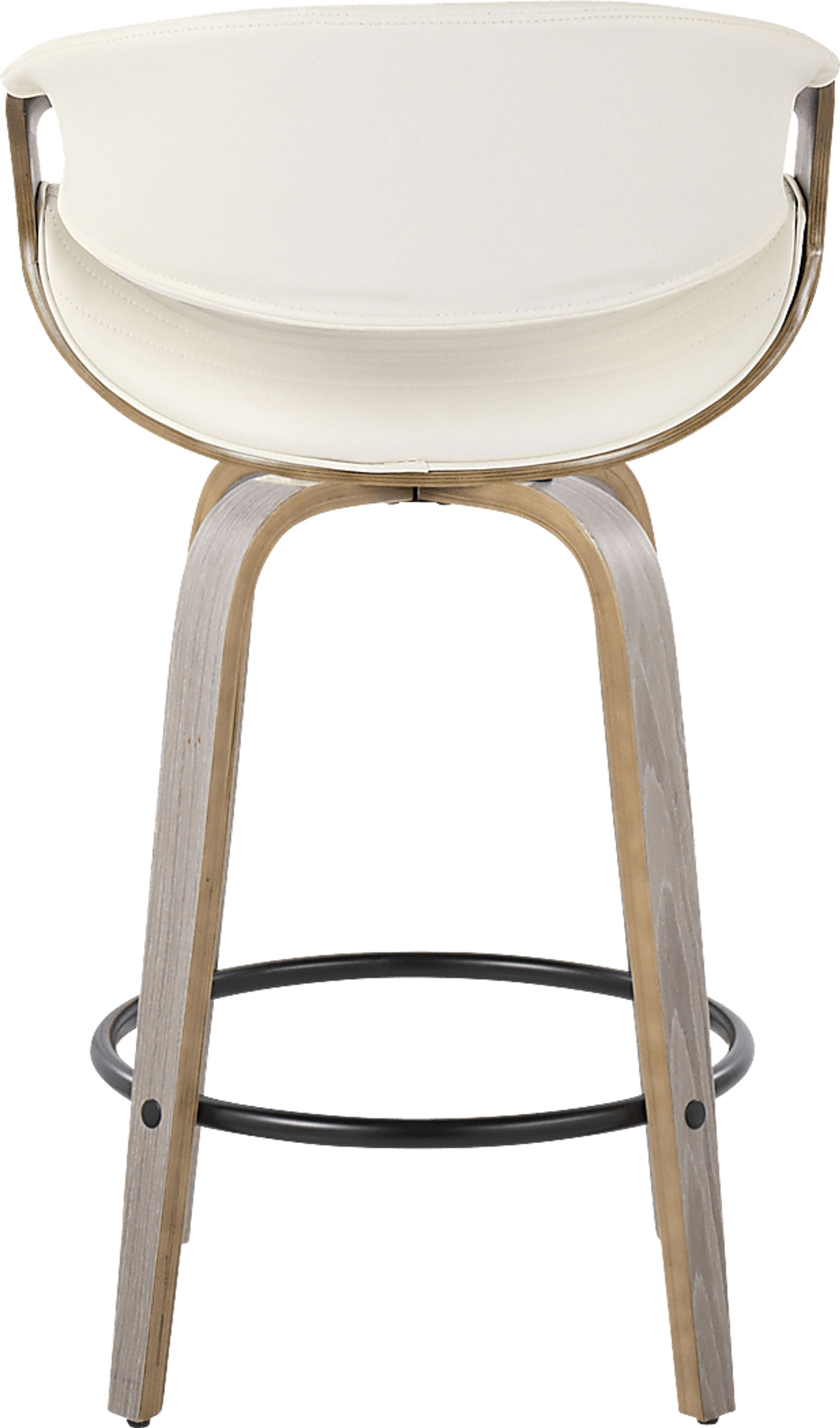 Loblolly IV White Swivel Counter Height Stool, Set of 2 - Image 6