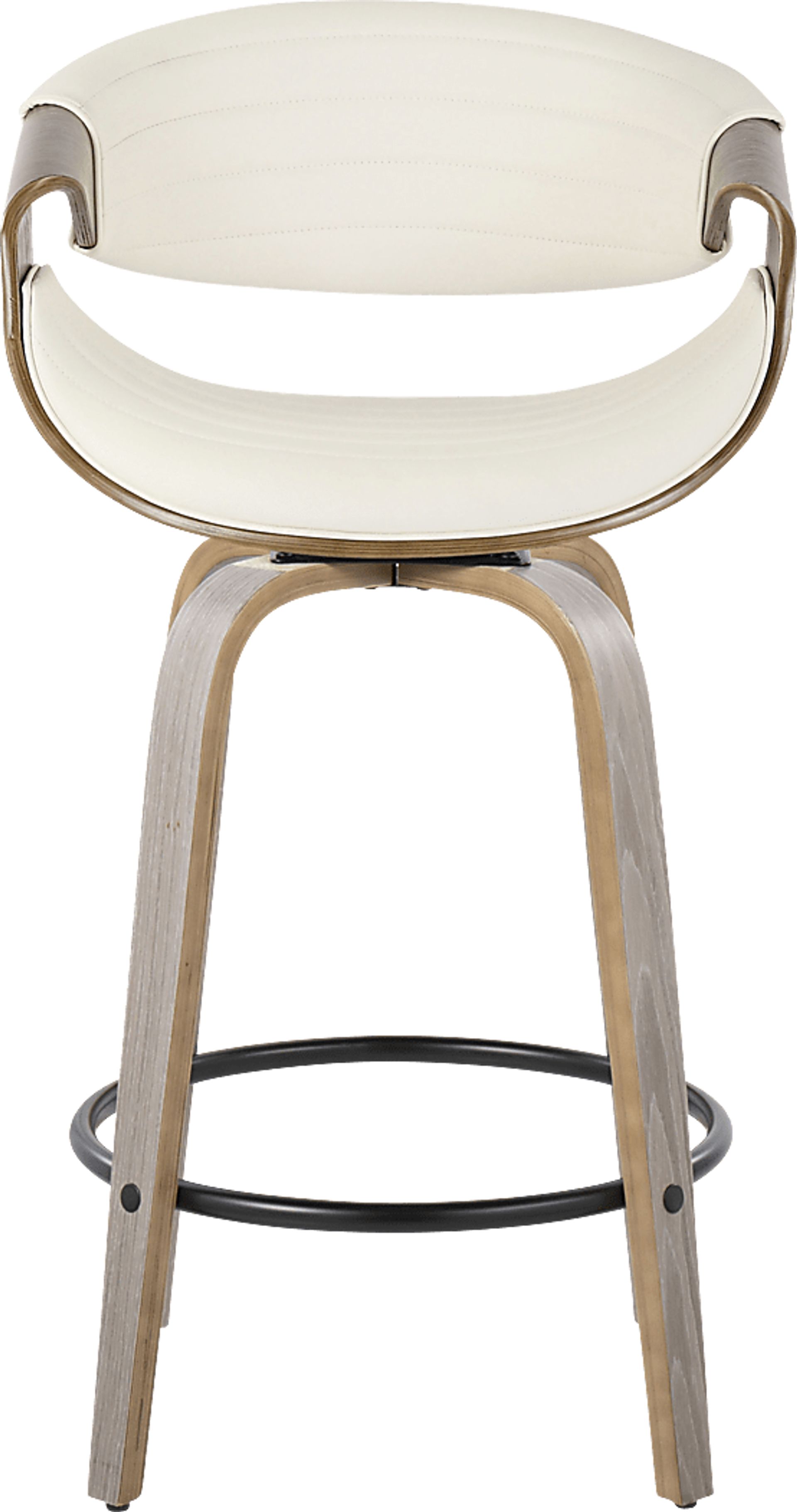 Loblolly IV White Swivel Counter Height Stool, Set of 2 - Image 7