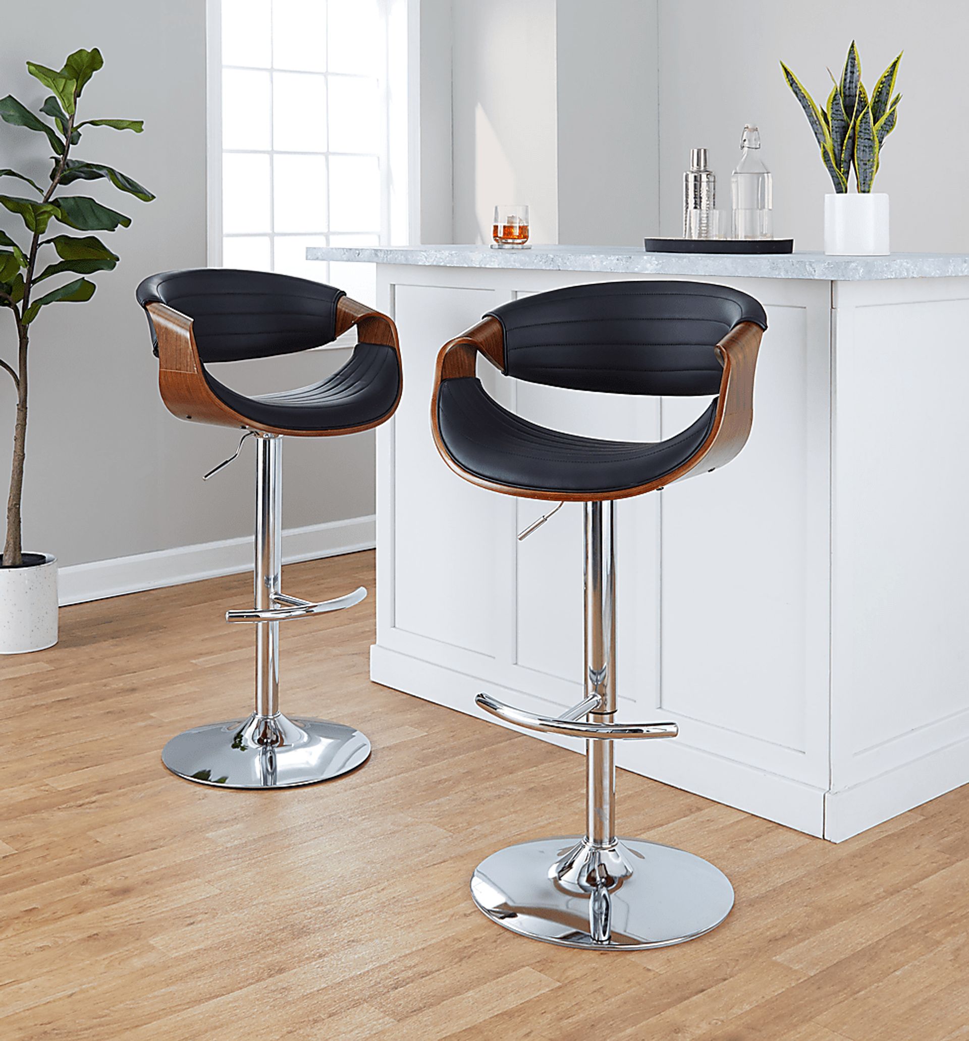 Loblolly IX Black Adjustable Barstool, Set of 2 - Image 9