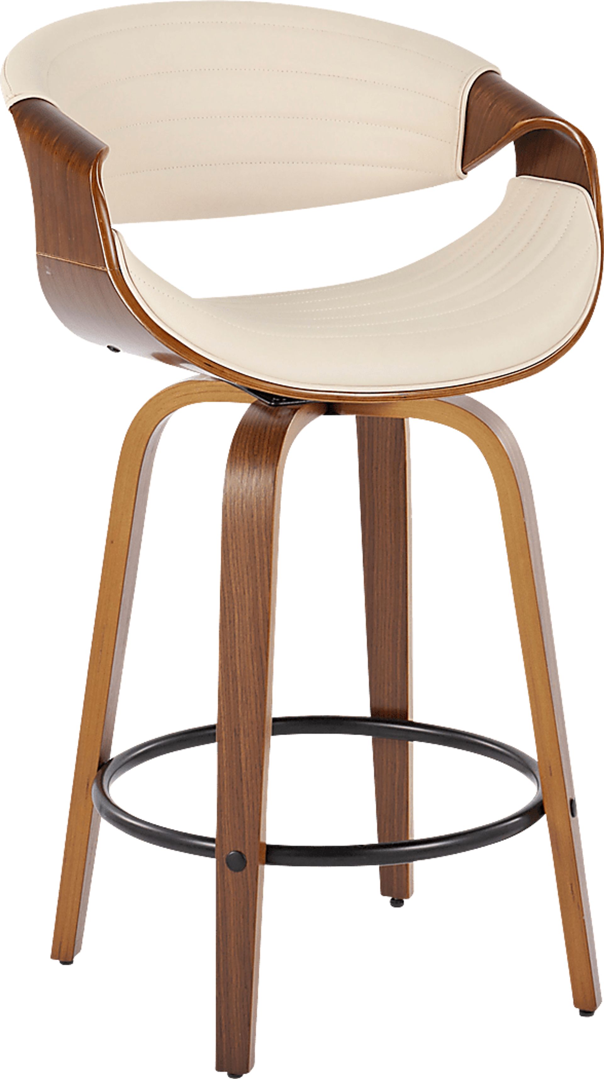 Loblolly V Cream Swivel Counter Height Stool, Set of 2 - Image 3
