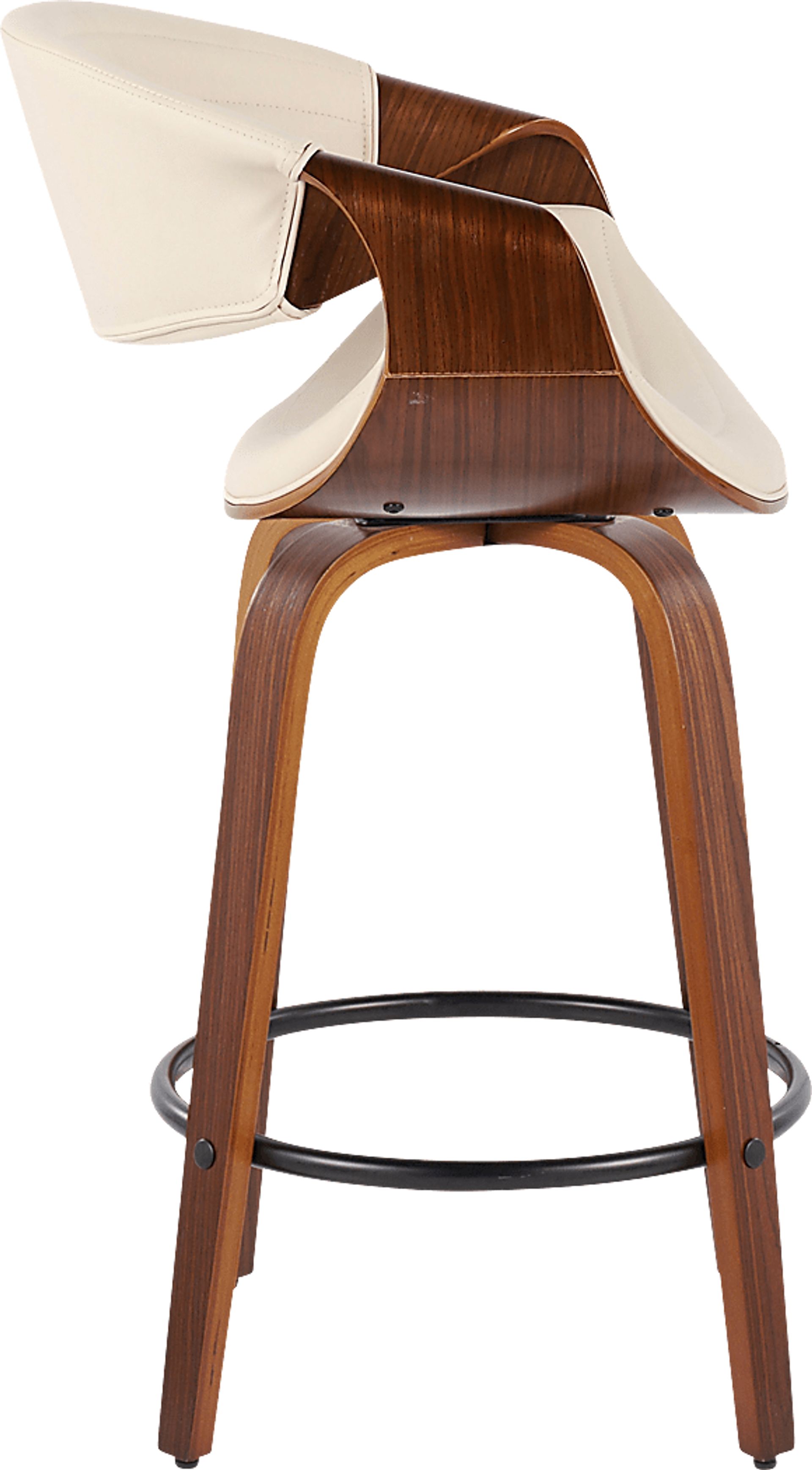 Loblolly V Cream Swivel Counter Height Stool, Set of 2 - Image 4