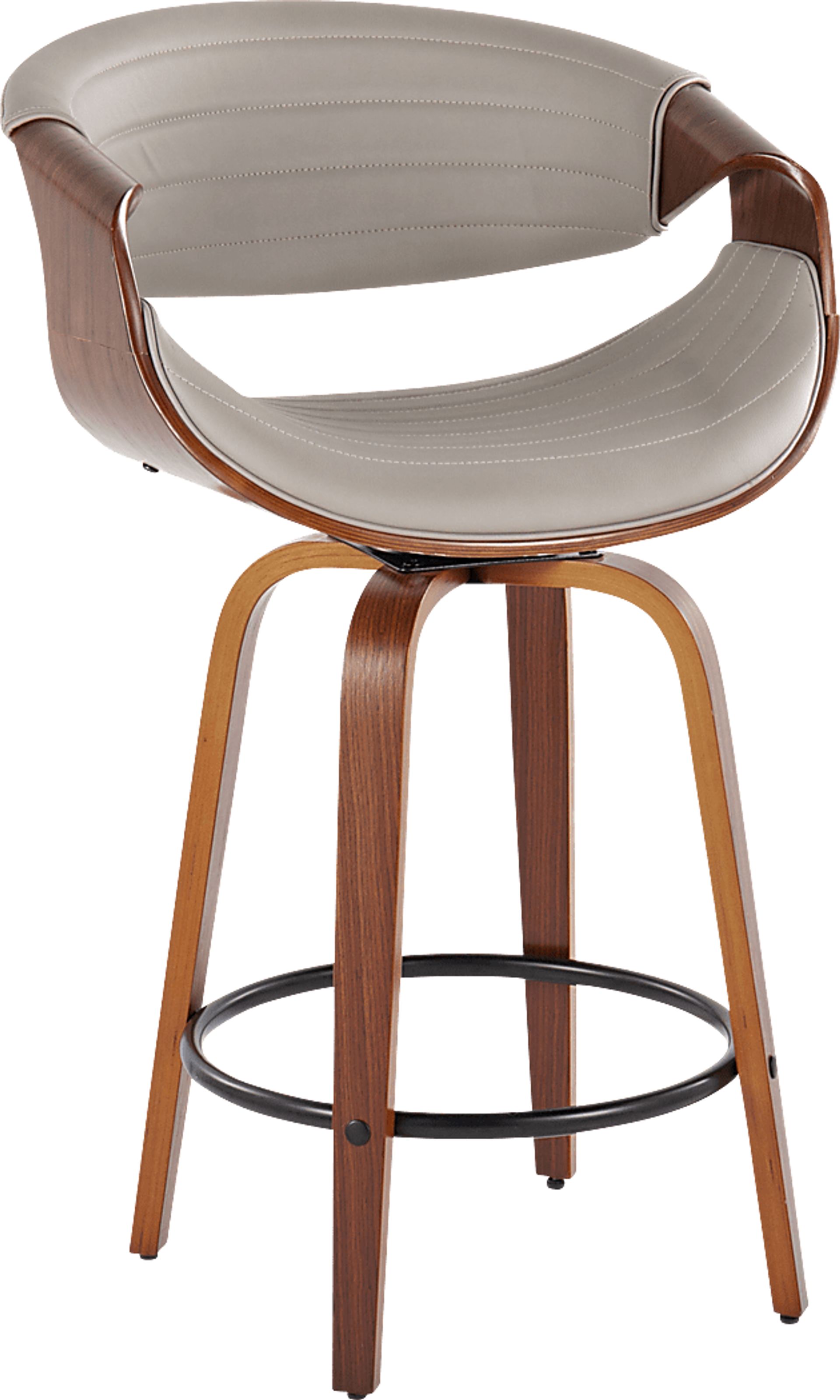 Loblolly V Gray Swivel Counter Height Stool, Set of 2 - Image 2