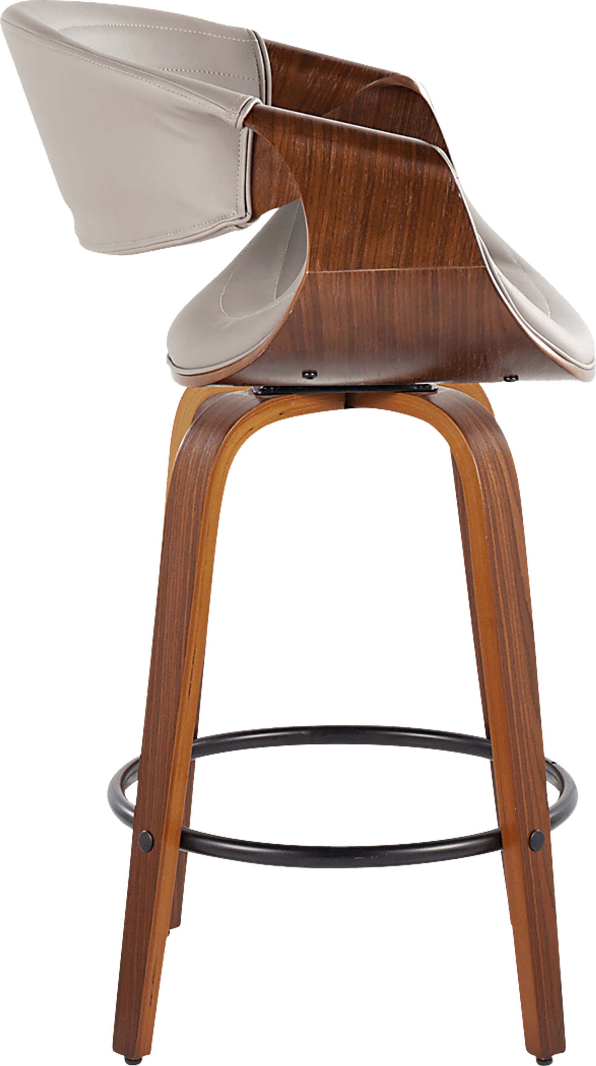 Loblolly V Gray Swivel Counter Height Stool, Set of 2 - Image 3