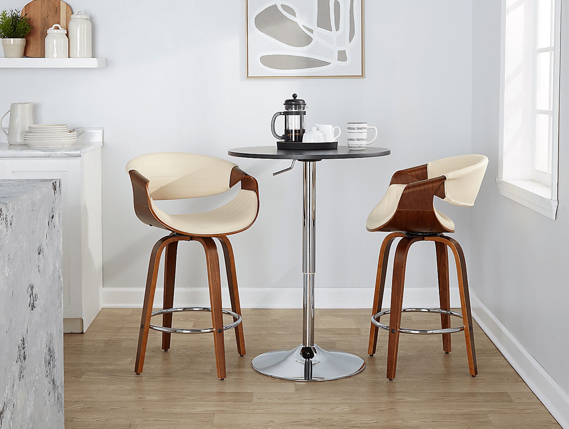 Loblolly VI Cream Swivel Counter Height Stool, Set of 2 - Image 11