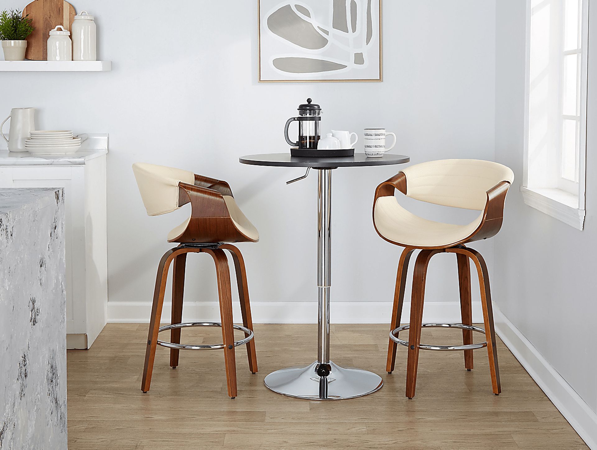 Loblolly VI Cream Swivel Counter Height Stool, Set of 2 - Image 10