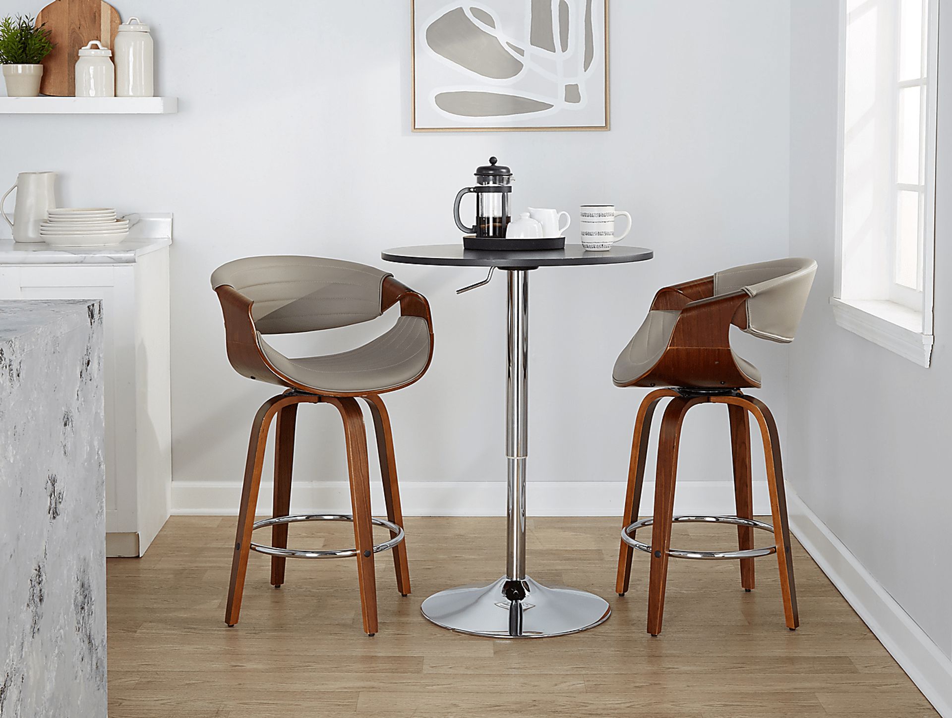 Loblolly VI Gray Swivel Counter Height Stool, Set of 2 - Image 11