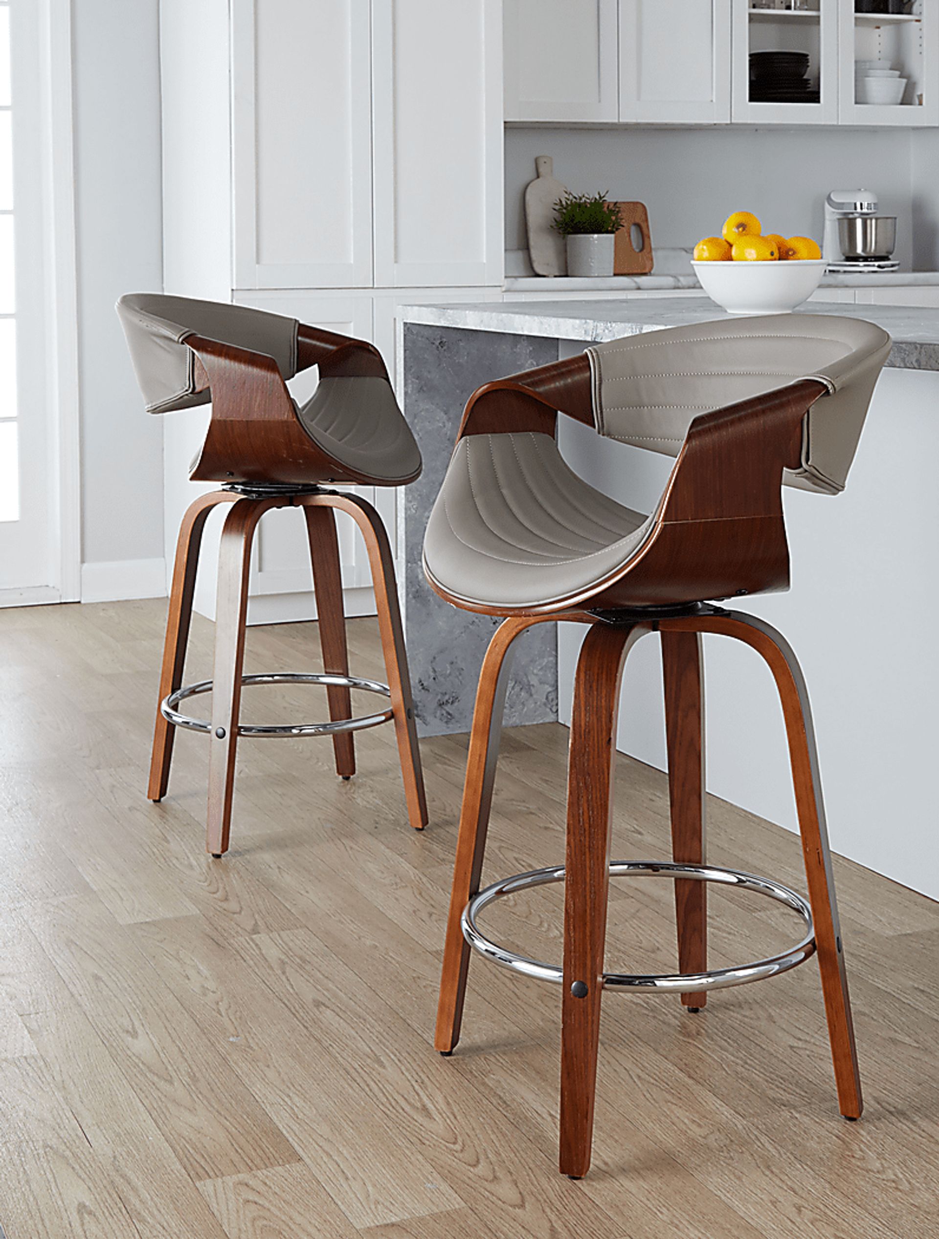 Loblolly VI Gray Swivel Counter Height Stool, Set of 2 - Image 9