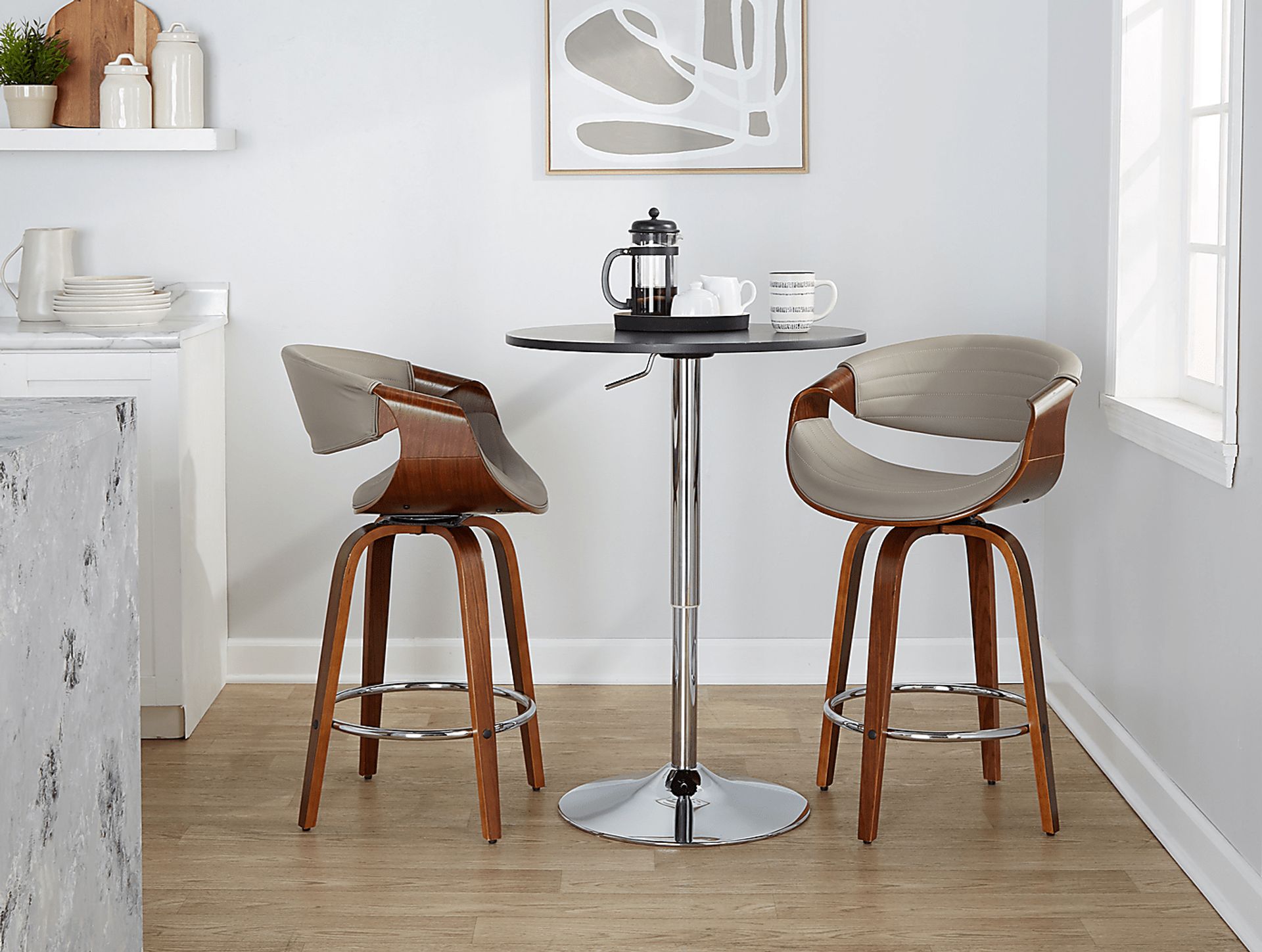 Loblolly VI Gray Swivel Counter Height Stool, Set of 2 - Image 10