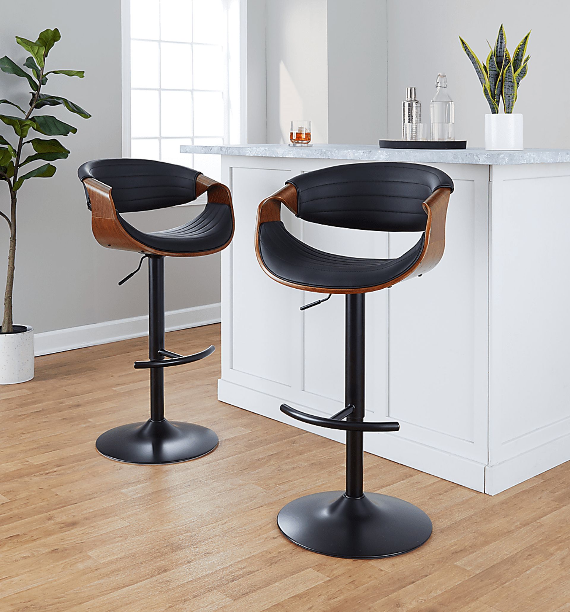 Loblolly VII Black Adjustable Barstool, Set of 2 - Image 9