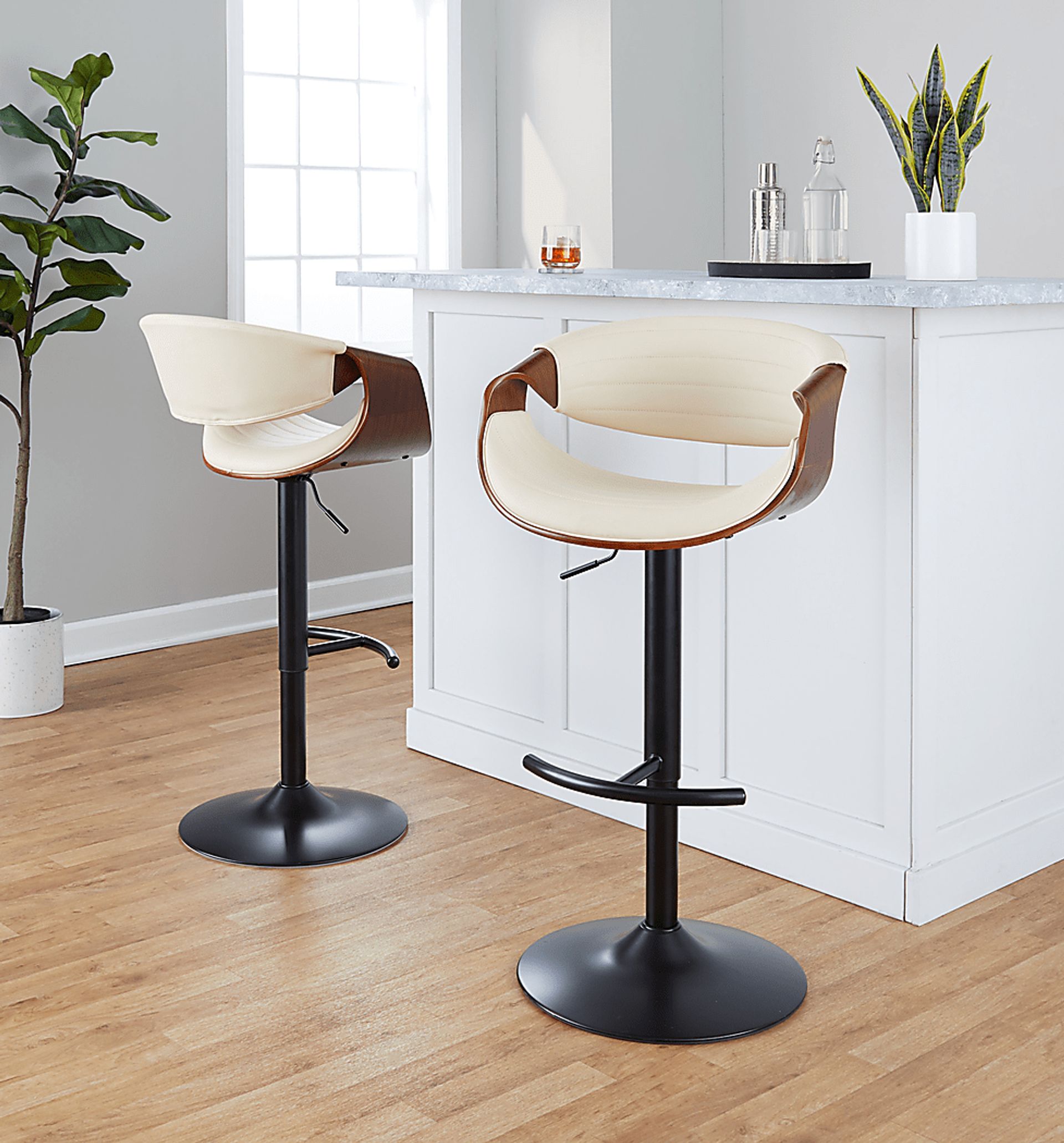 Loblolly VII Cream Adjustable Barstool, Set of 2 - Image 2