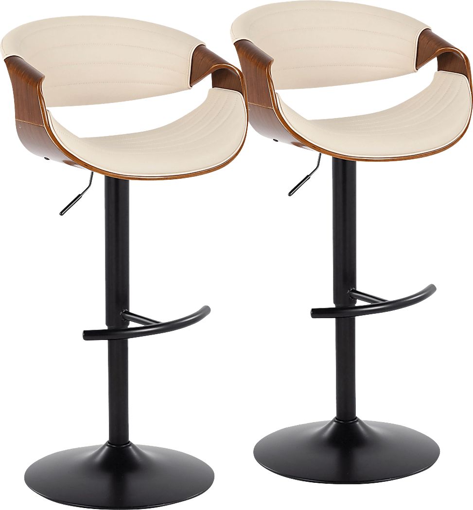 Loblolly VII Cream Adjustable Barstool, Set of 2