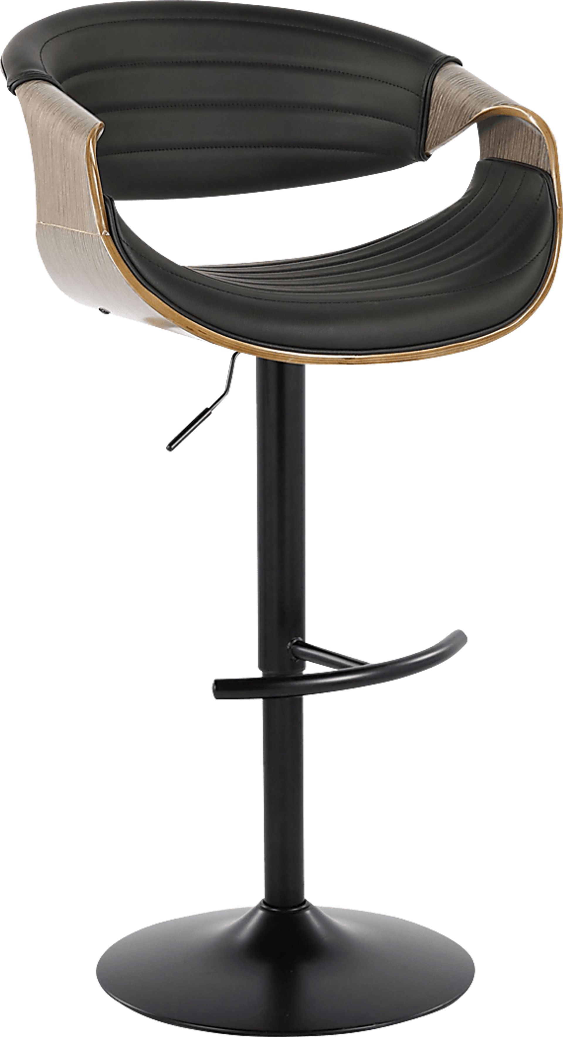 Loblolly X Black Adjustable Barstool, Set of 2 - Image 3