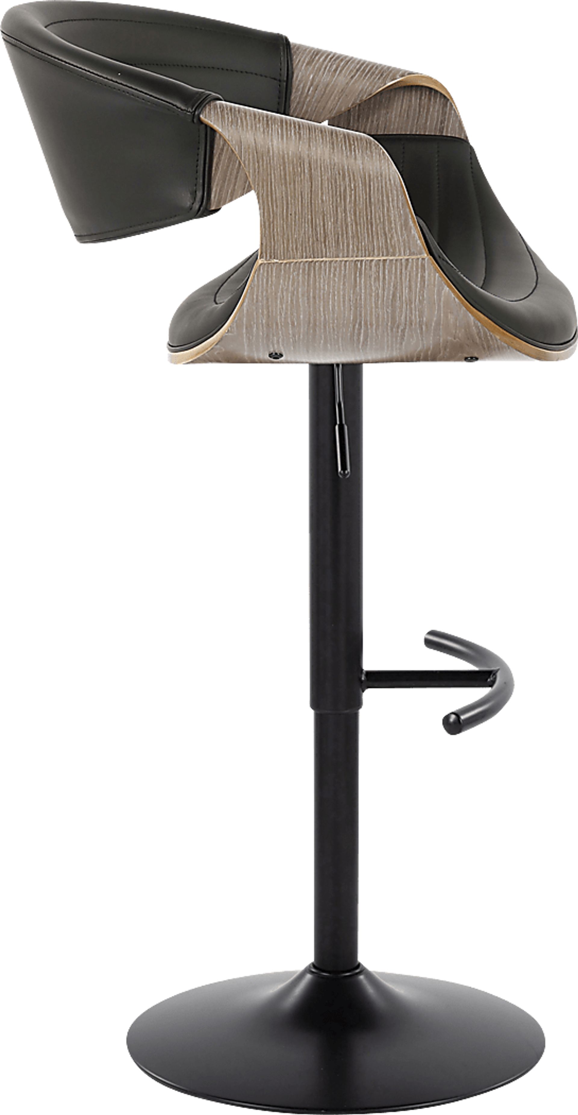 Loblolly X Black Adjustable Barstool, Set of 2 - Image 4