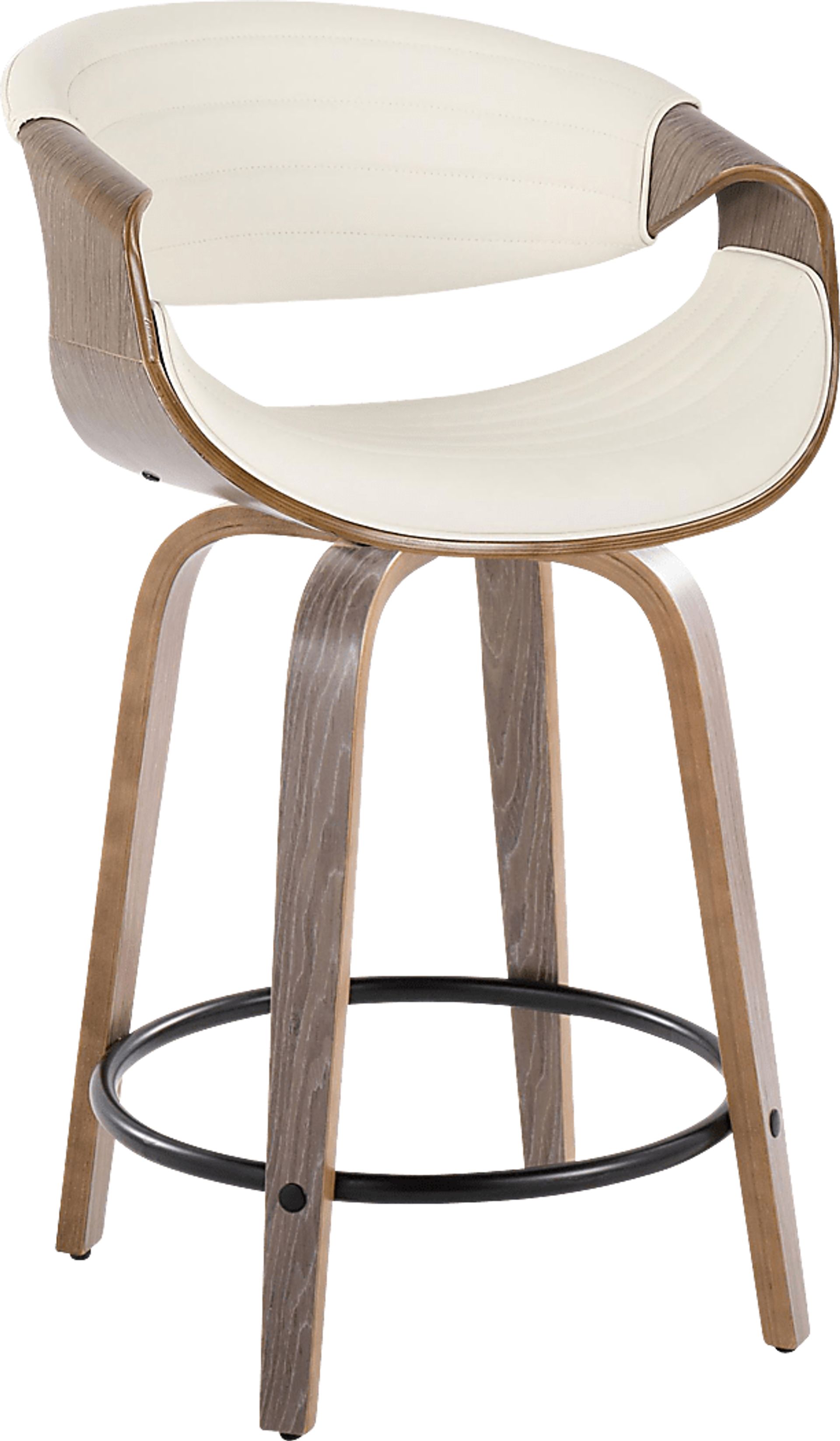 Lobolly I White Swivel Counter Height Stool, Set of 2 - Image 3