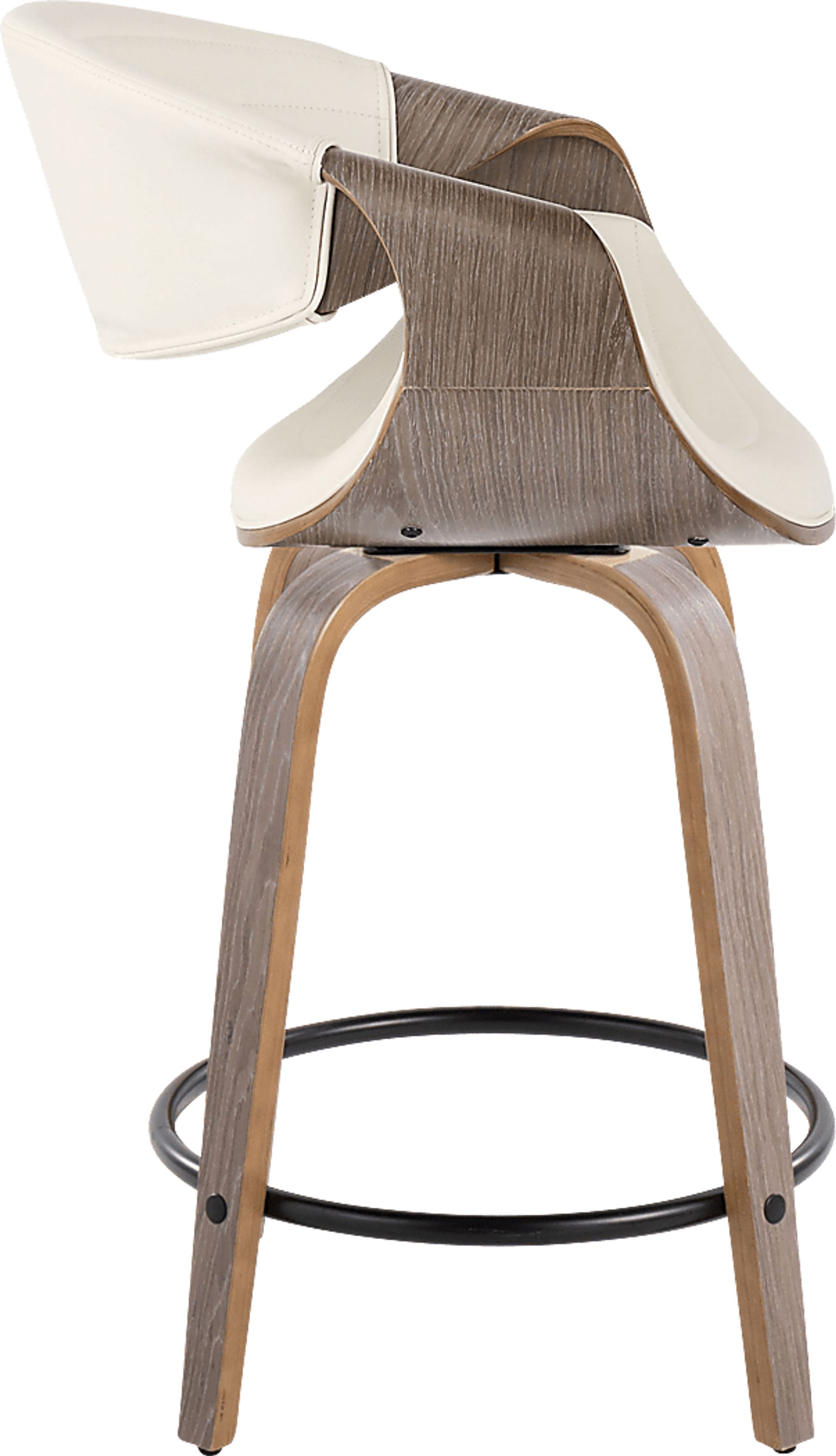 Lobolly I White Swivel Counter Height Stool, Set of 2 - Image 4