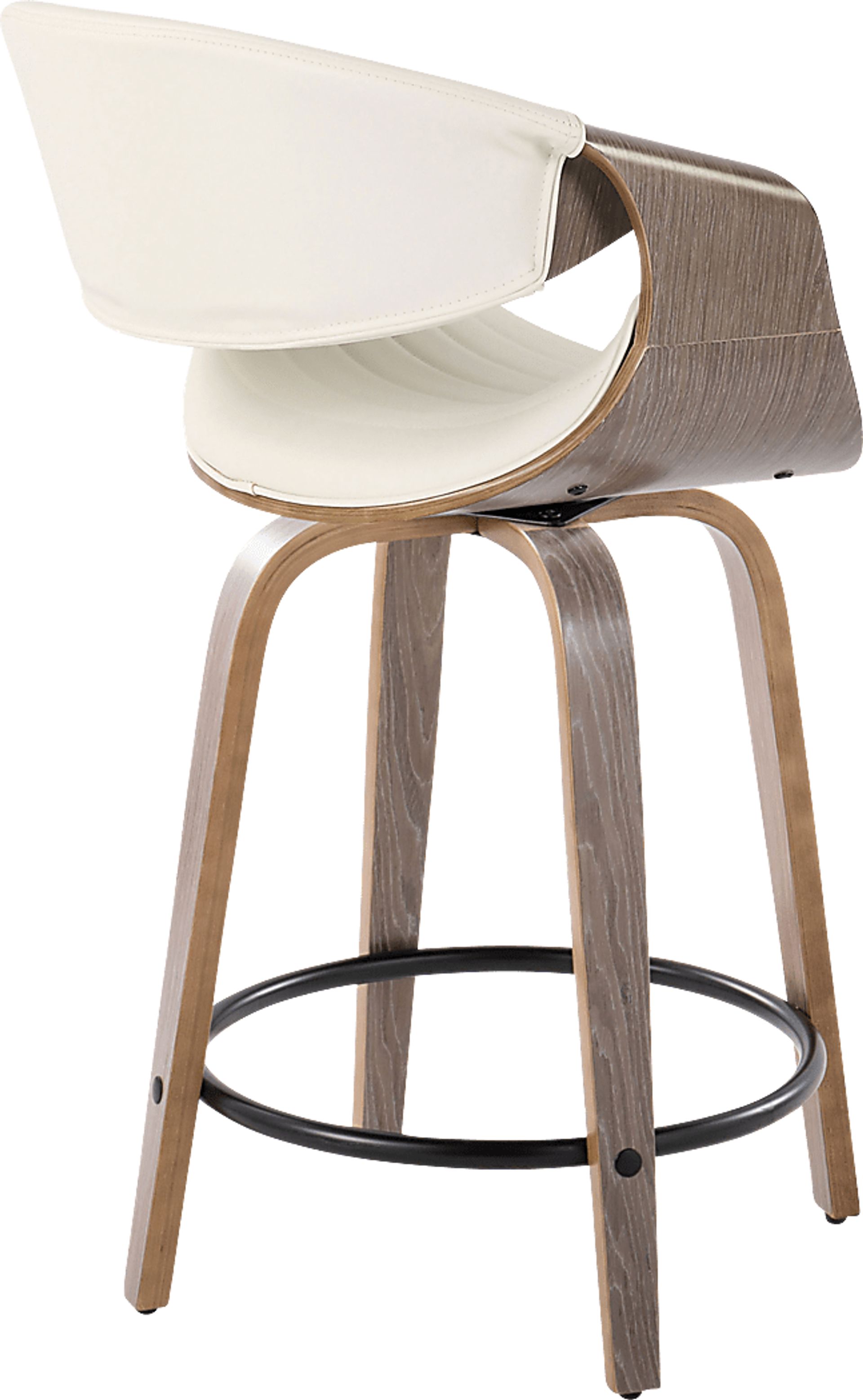 Lobolly I White Swivel Counter Height Stool, Set of 2 - Image 5