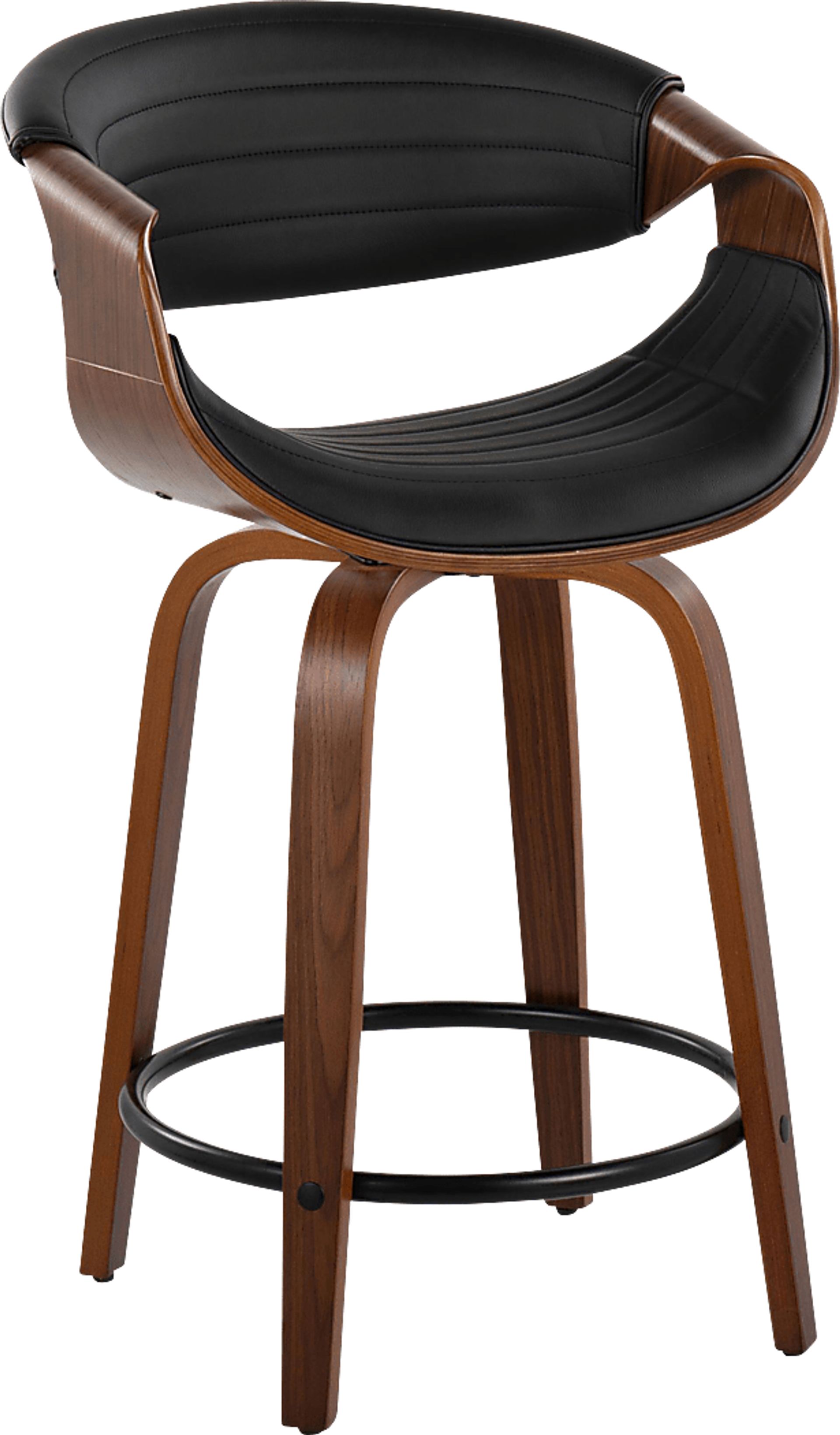 Lobolly II Black Swivel Counter Height Stool, Set of 2 - Image 3