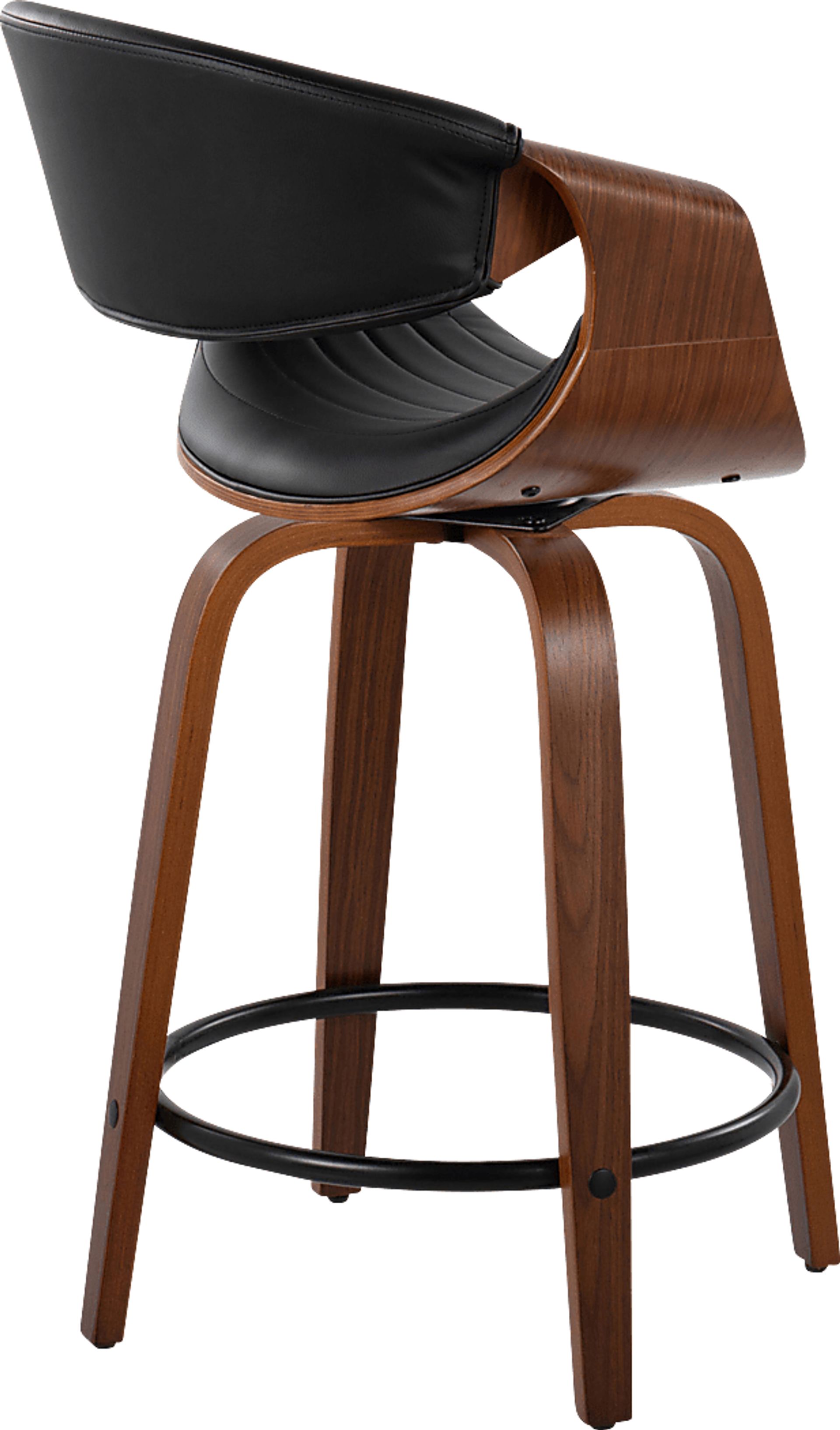 Lobolly II Black Swivel Counter Height Stool, Set of 2 - Image 5
