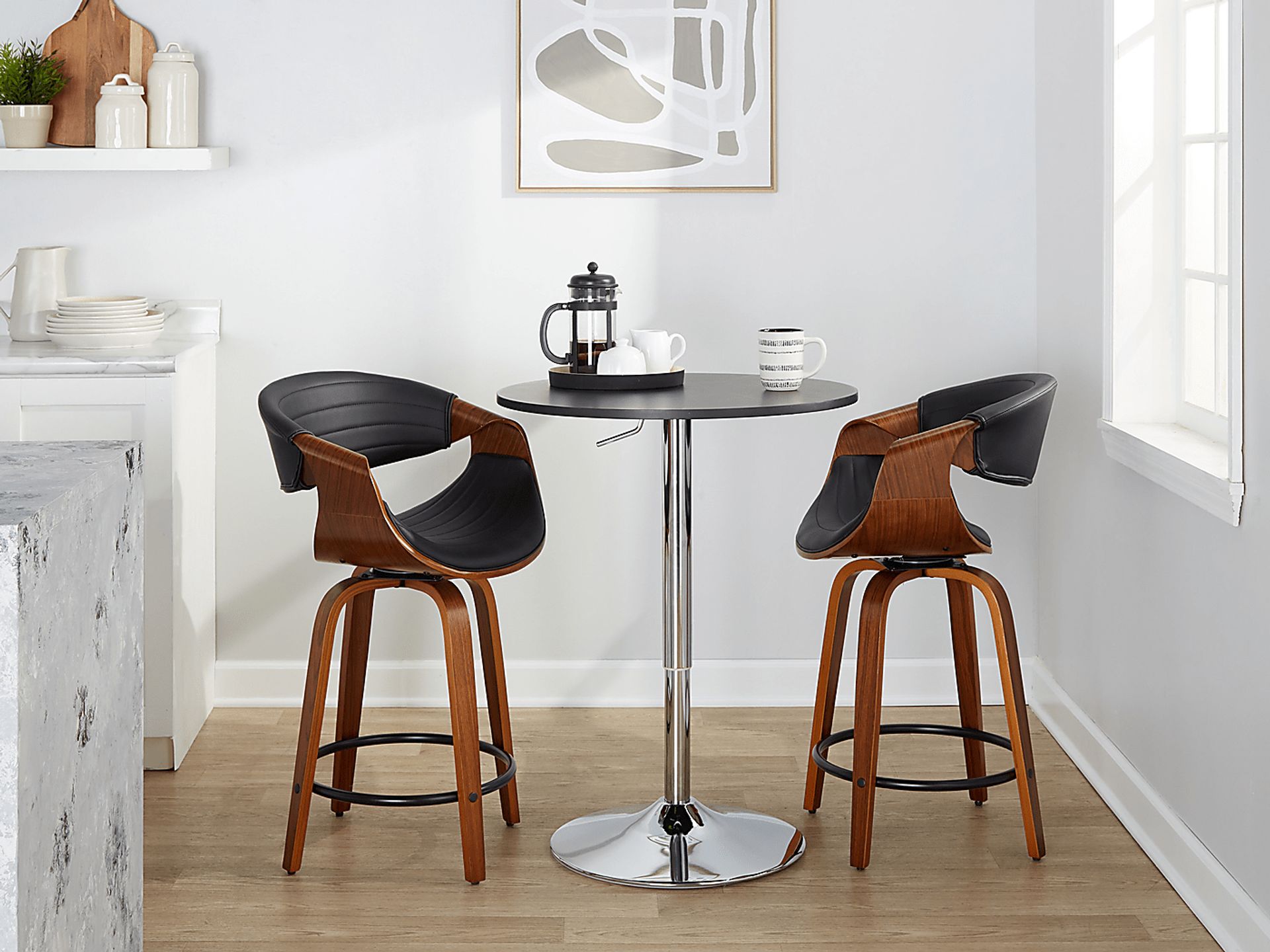 Lobolly II Black Swivel Counter Height Stool, Set of 2 - Image 9