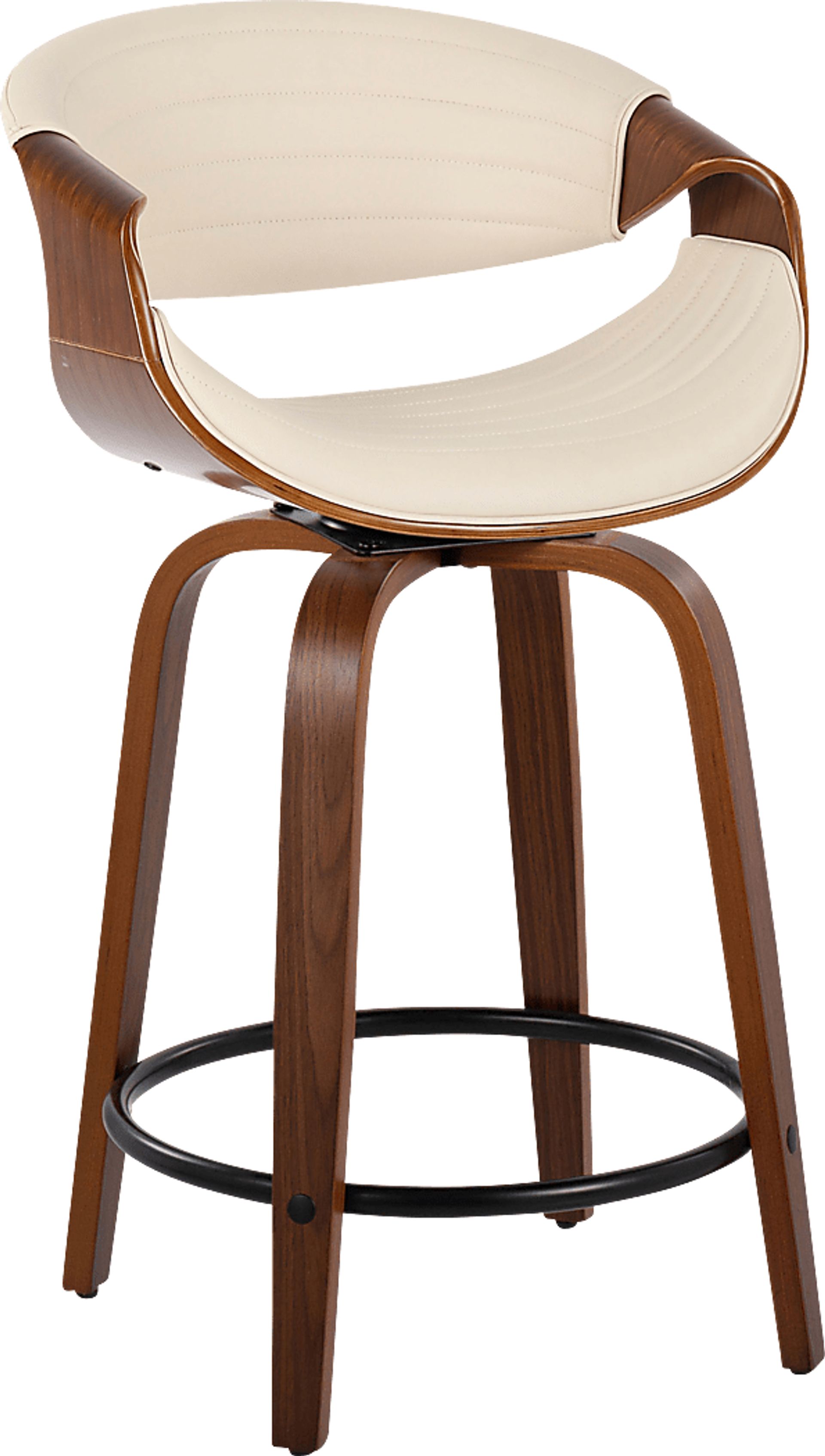 Lobolly II Cream Swivel Counter Height Stool, Set of 2 - Image 3