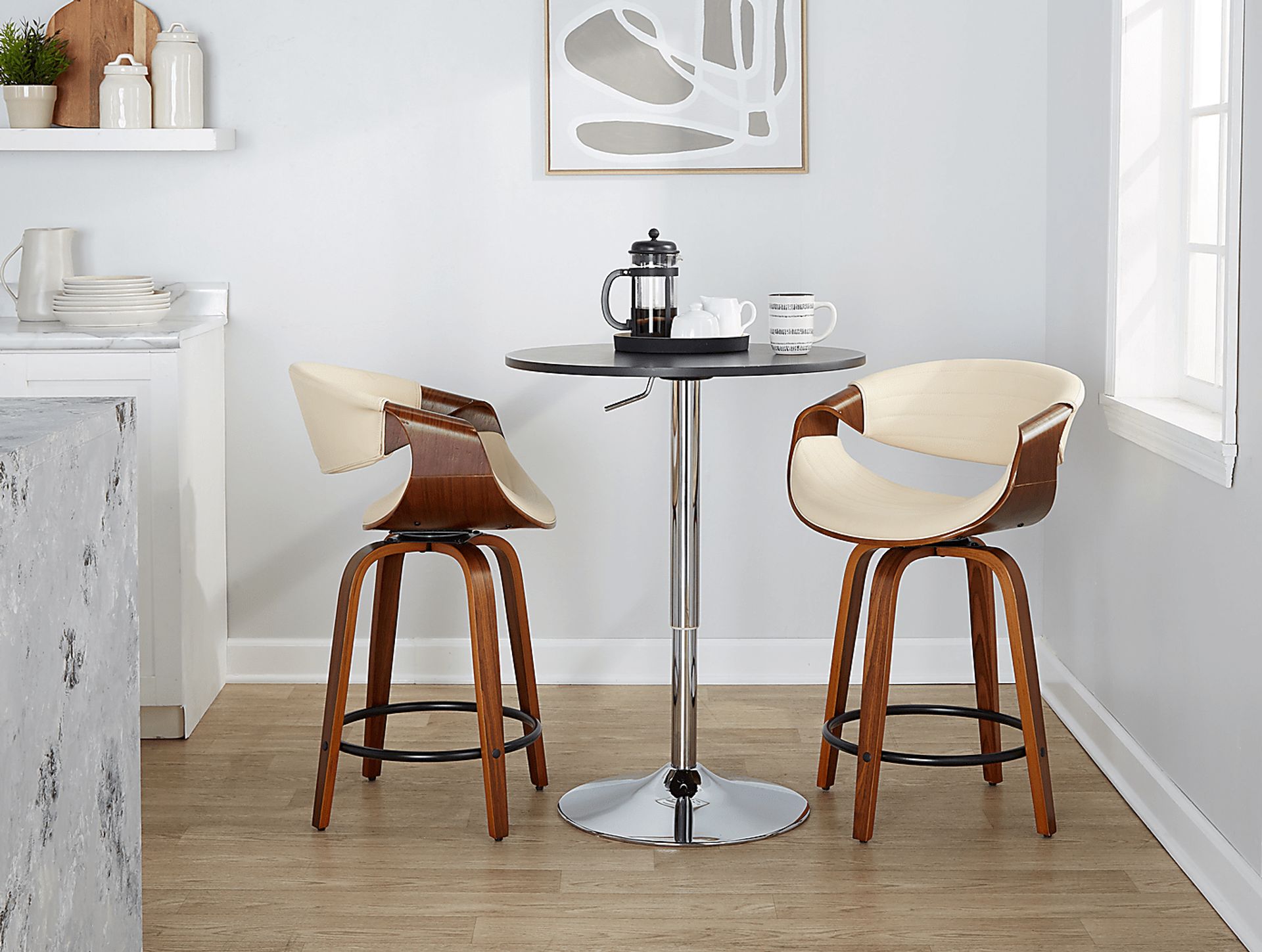Lobolly II Cream Swivel Counter Height Stool, Set of 2 - Image 9