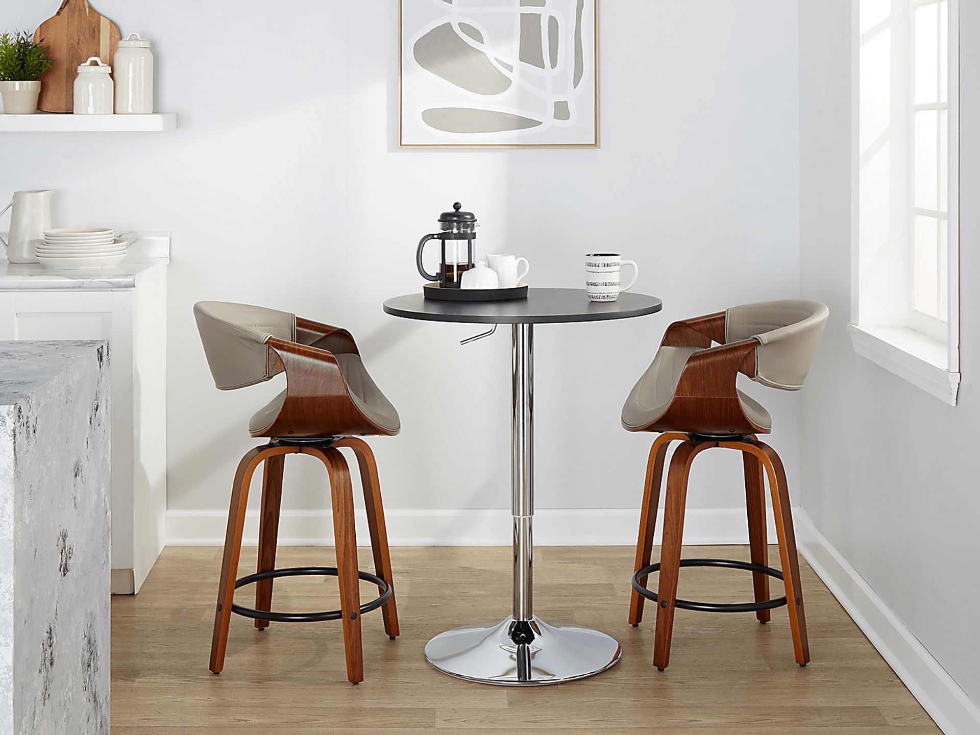 Lobolly II Gray Swivel Counter Height Stool, Set of 2 - Image 11