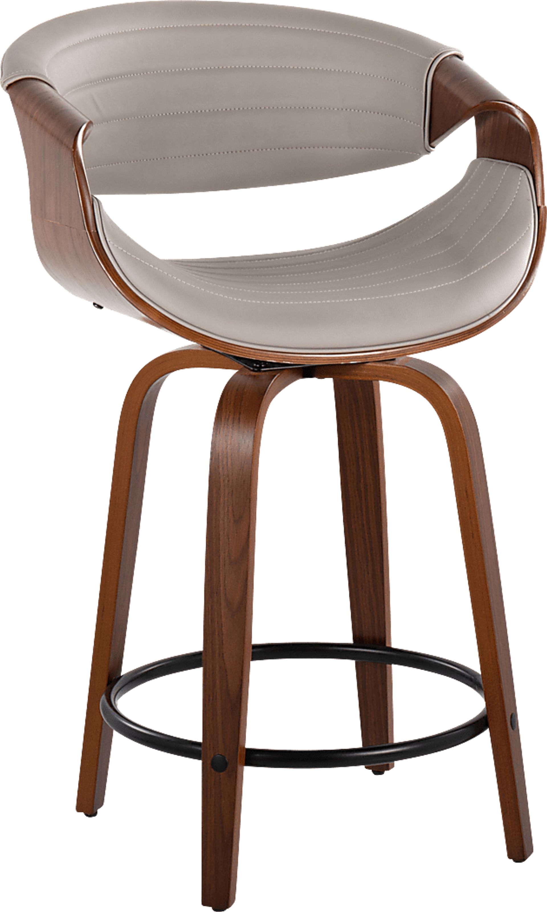 Lobolly II Gray Swivel Counter Height Stool, Set of 2 - Image 3