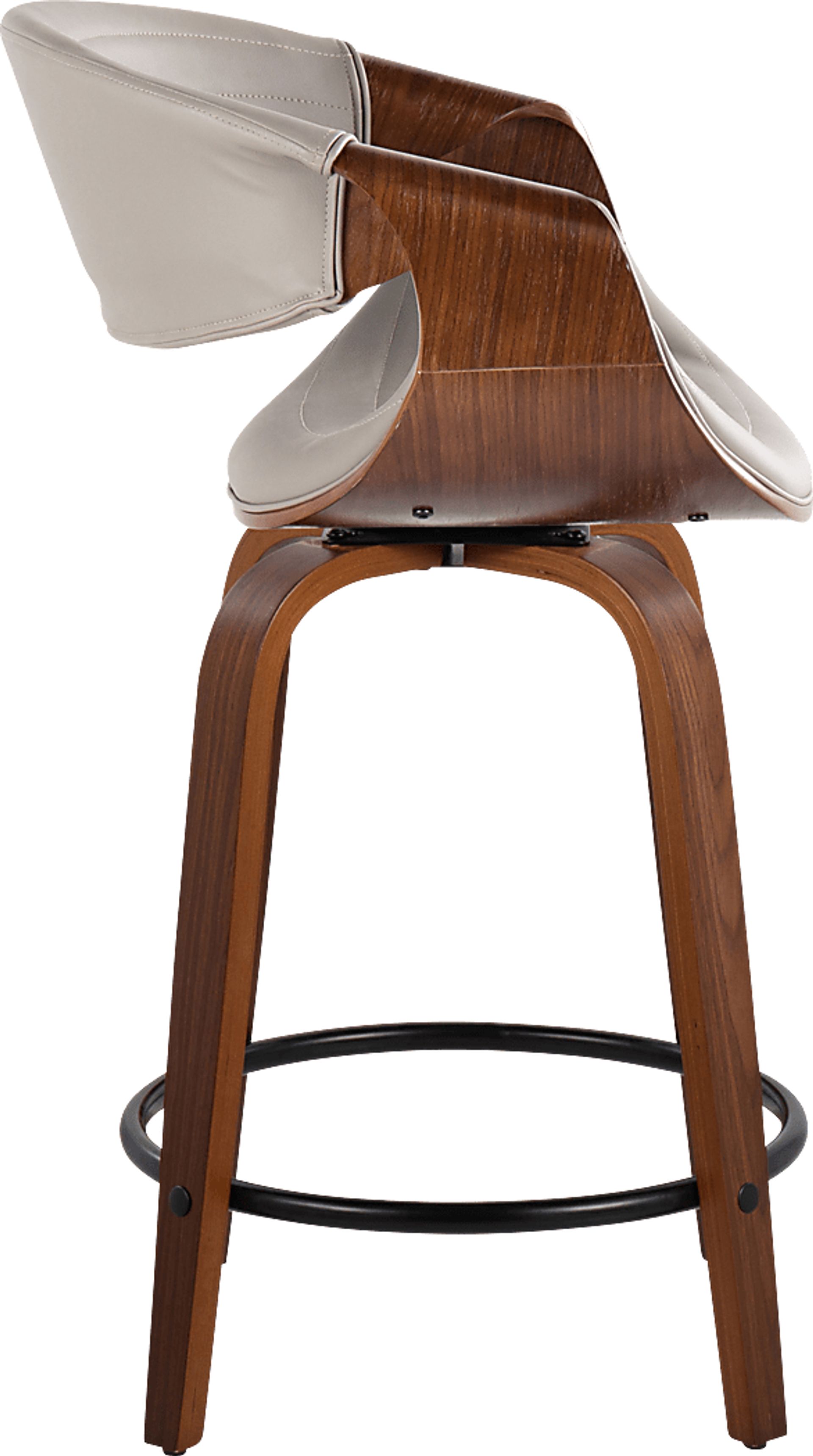 Lobolly II Gray Swivel Counter Height Stool, Set of 2 - Image 4