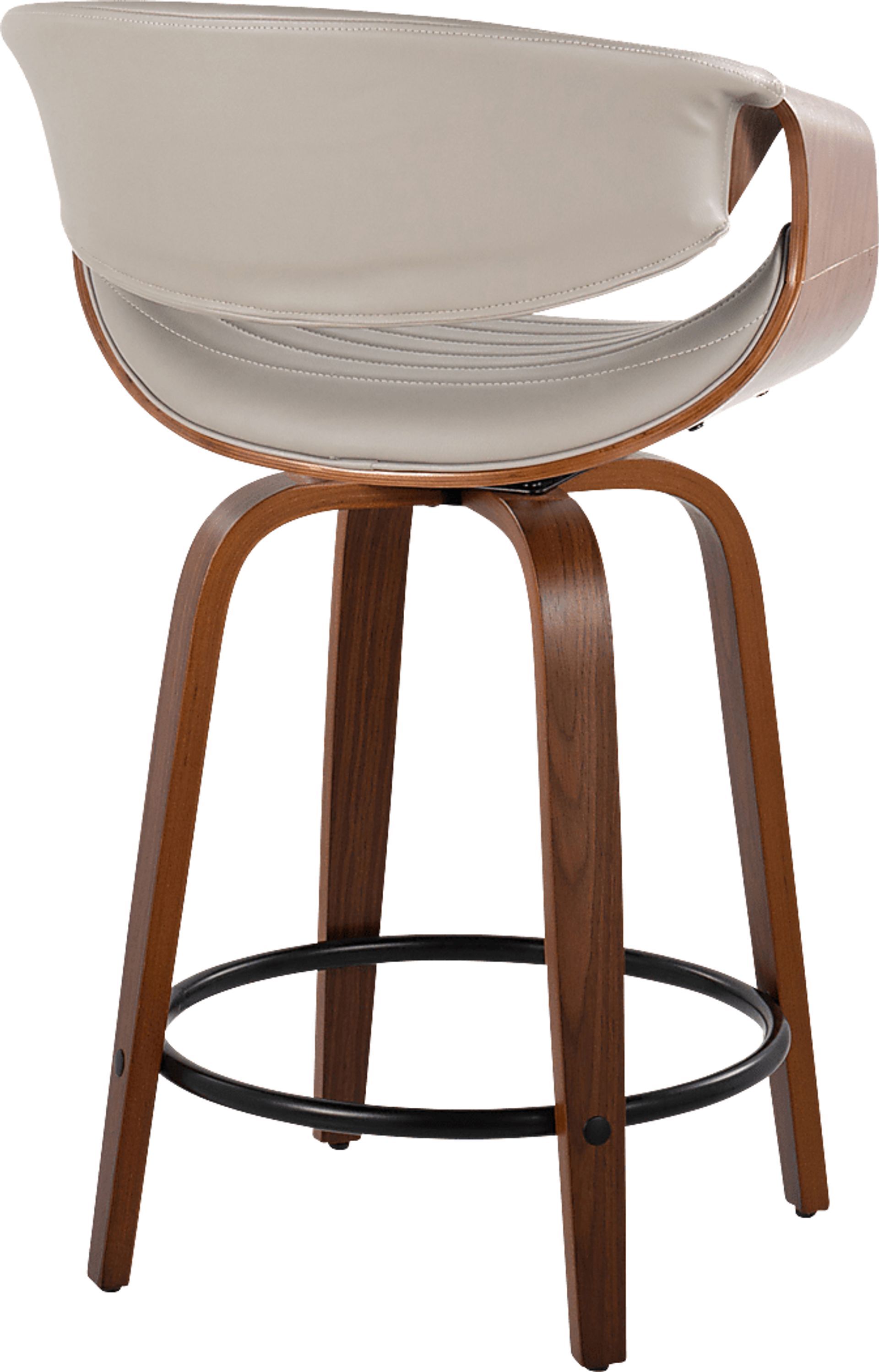 Lobolly II Gray Swivel Counter Height Stool, Set of 2 - Image 5