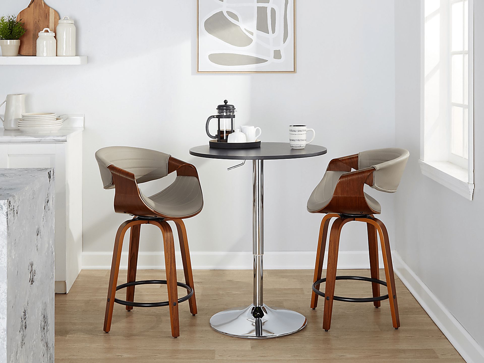 Lobolly II Gray Swivel Counter Height Stool, Set of 2 - Image 10