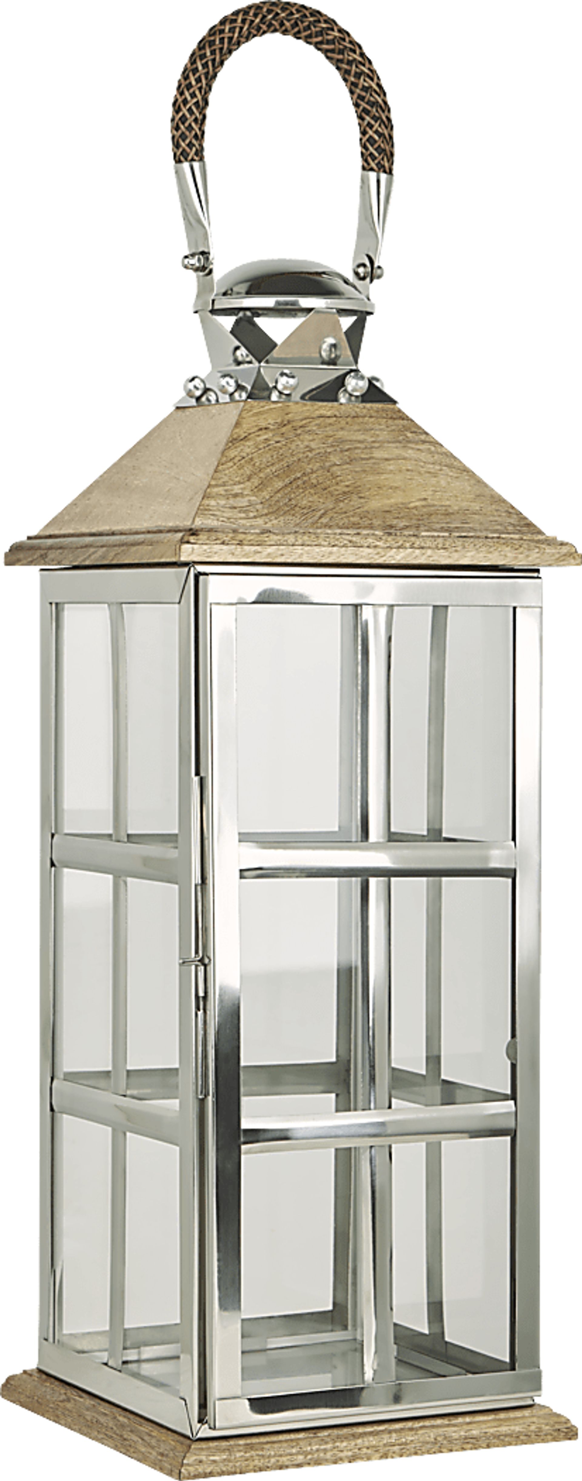 Loch Blake Silver Large Indoor/Outdoor Lantern - Image 3