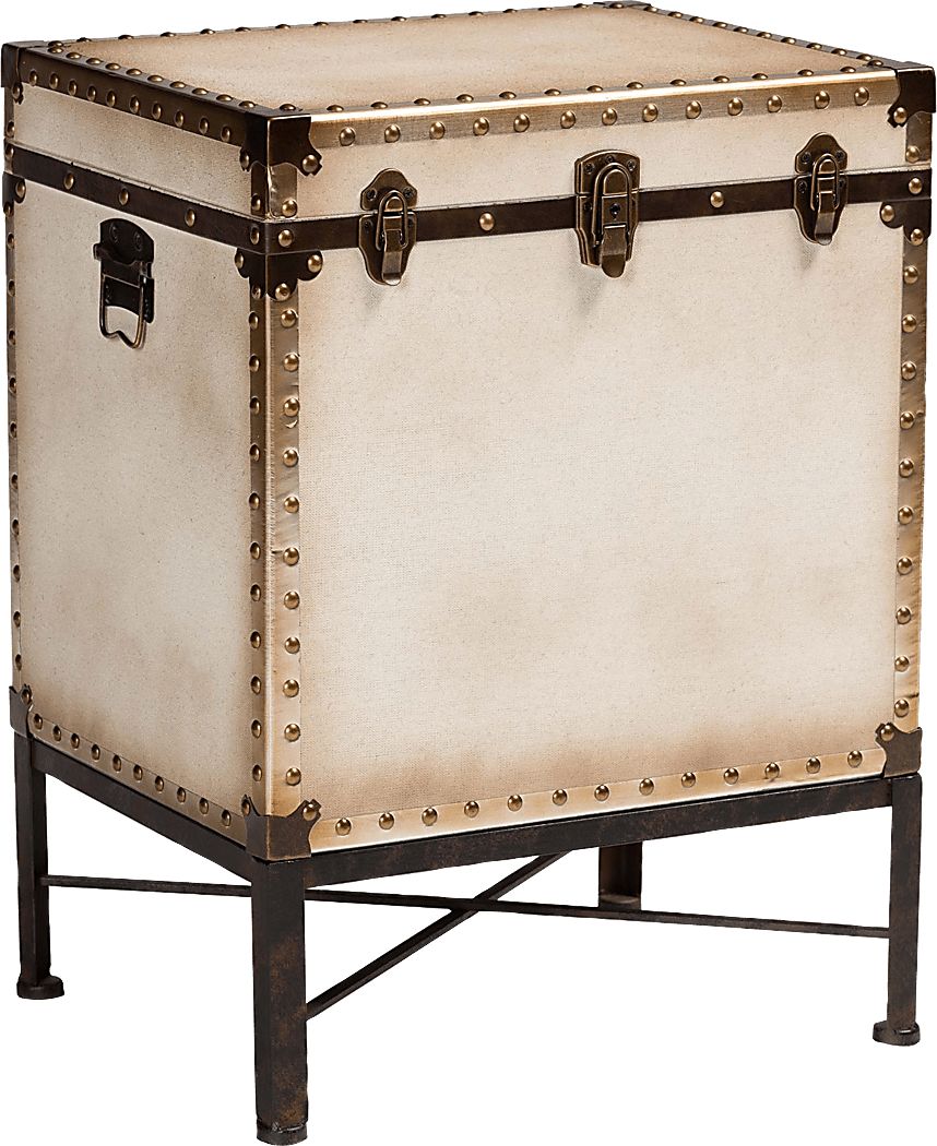 Lochiel II White End Table