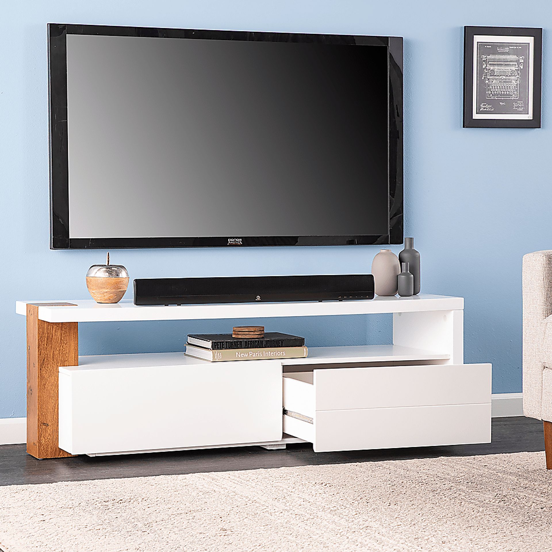 Lochly White 54 in. Console - Image 11