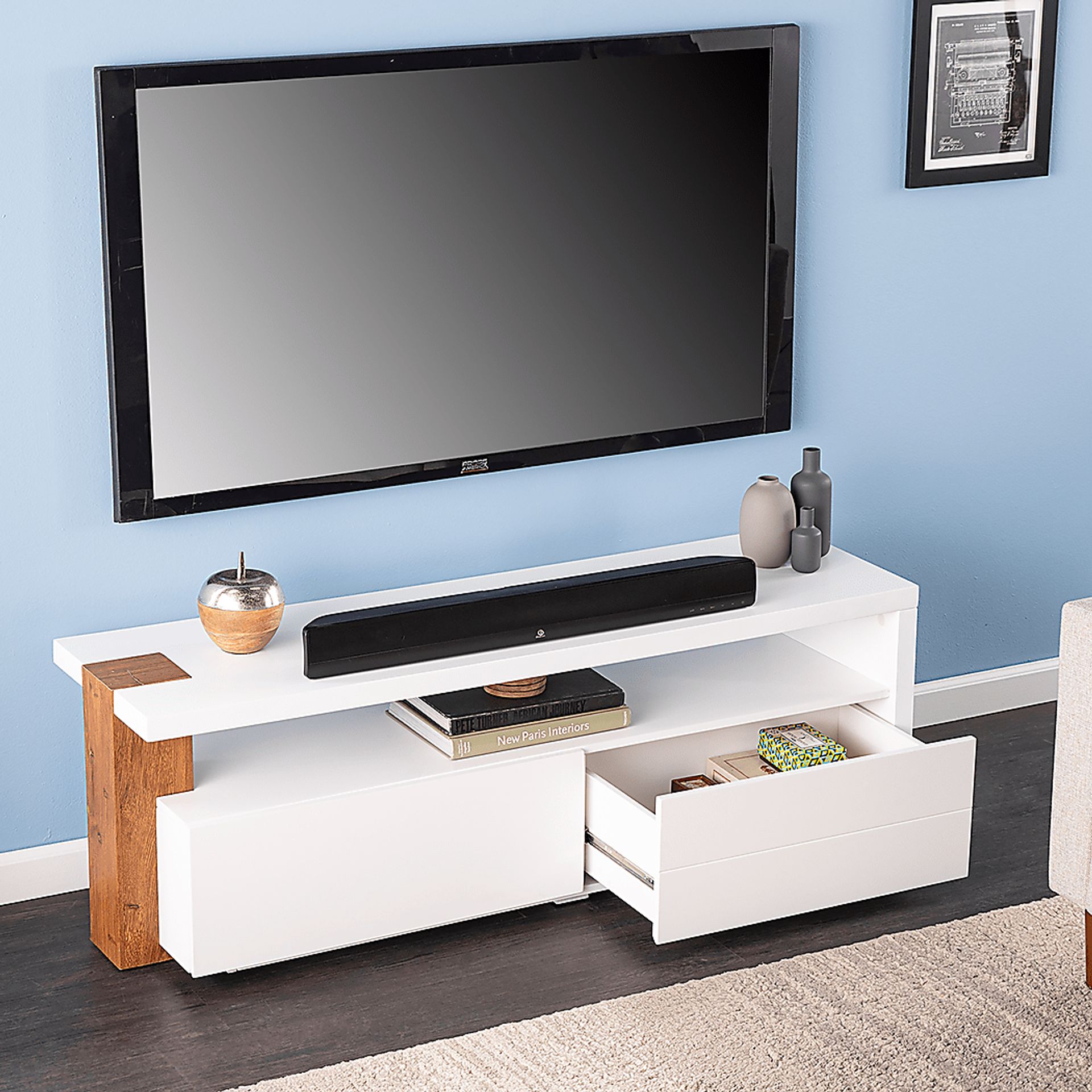 Lochly White 54 in. Console - Image 2