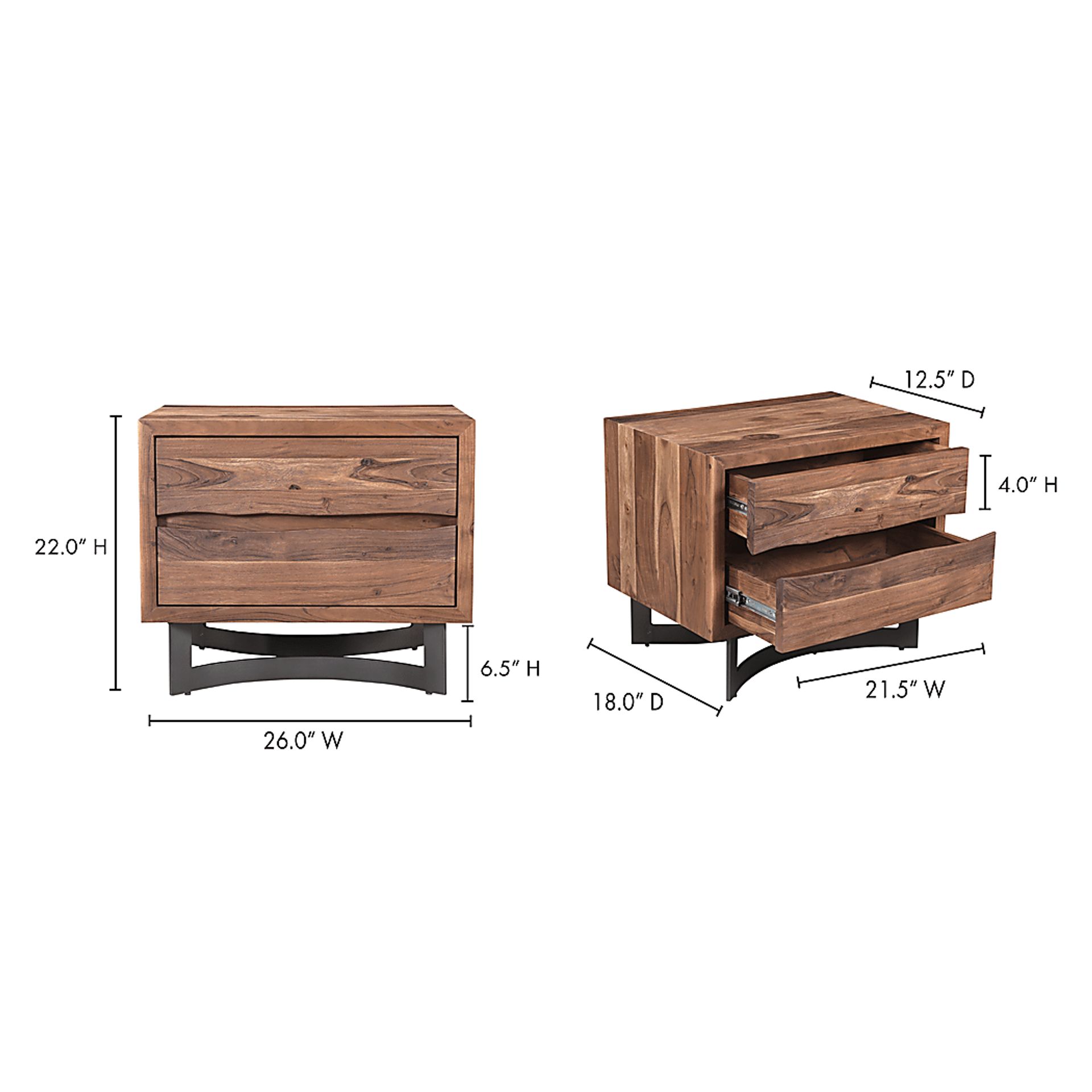 Lochness Brown Nightstand - Image 6
