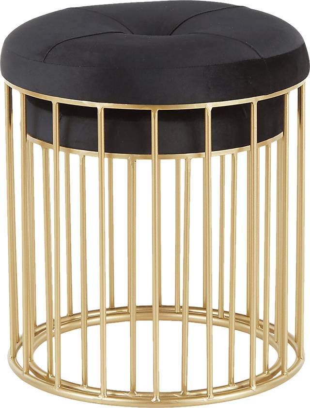 Lockerbie Black Ottoman, Set of 2 - Thumbnail - Image 2