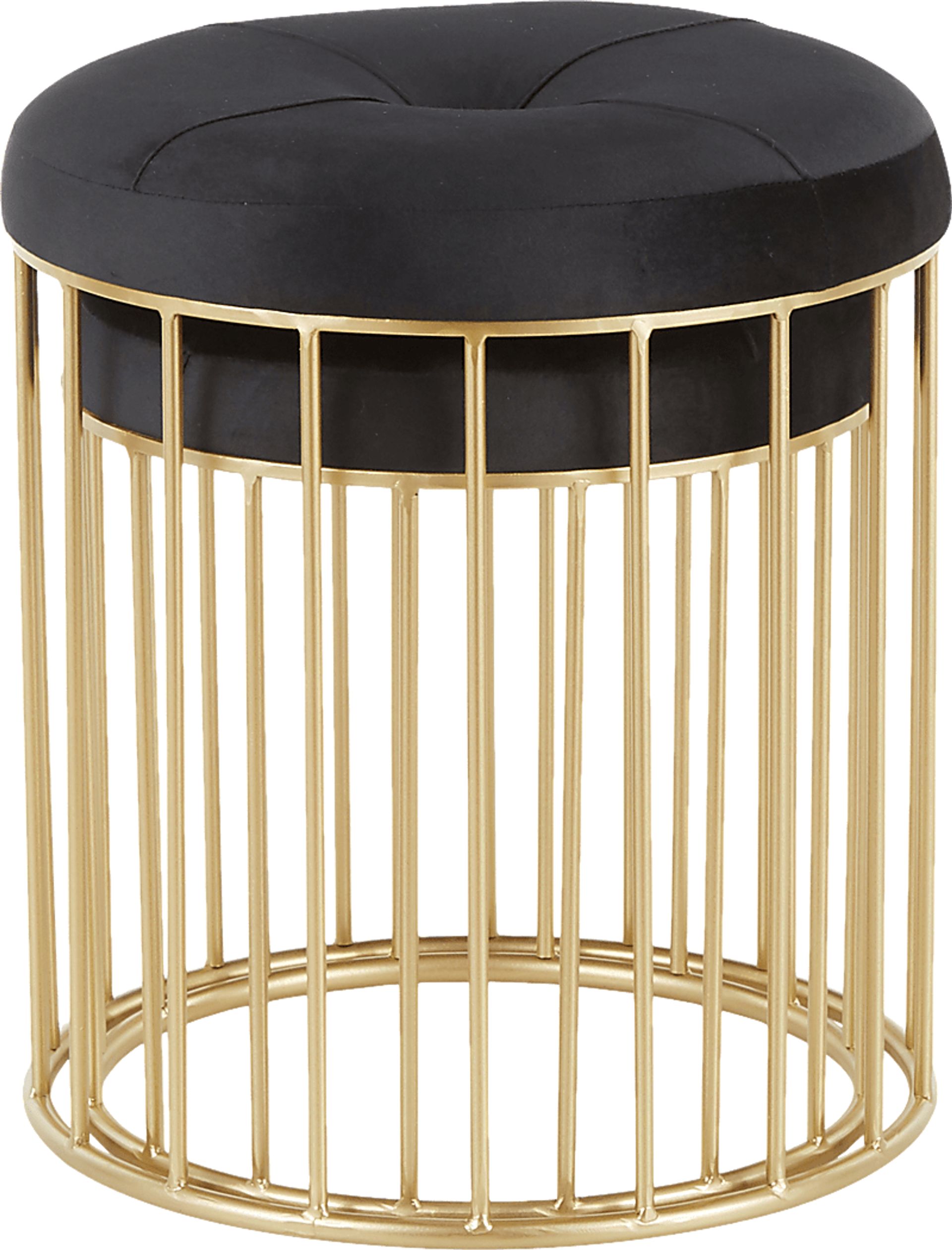 Lockerbie Black Ottoman, Set of 2 - Image 2
