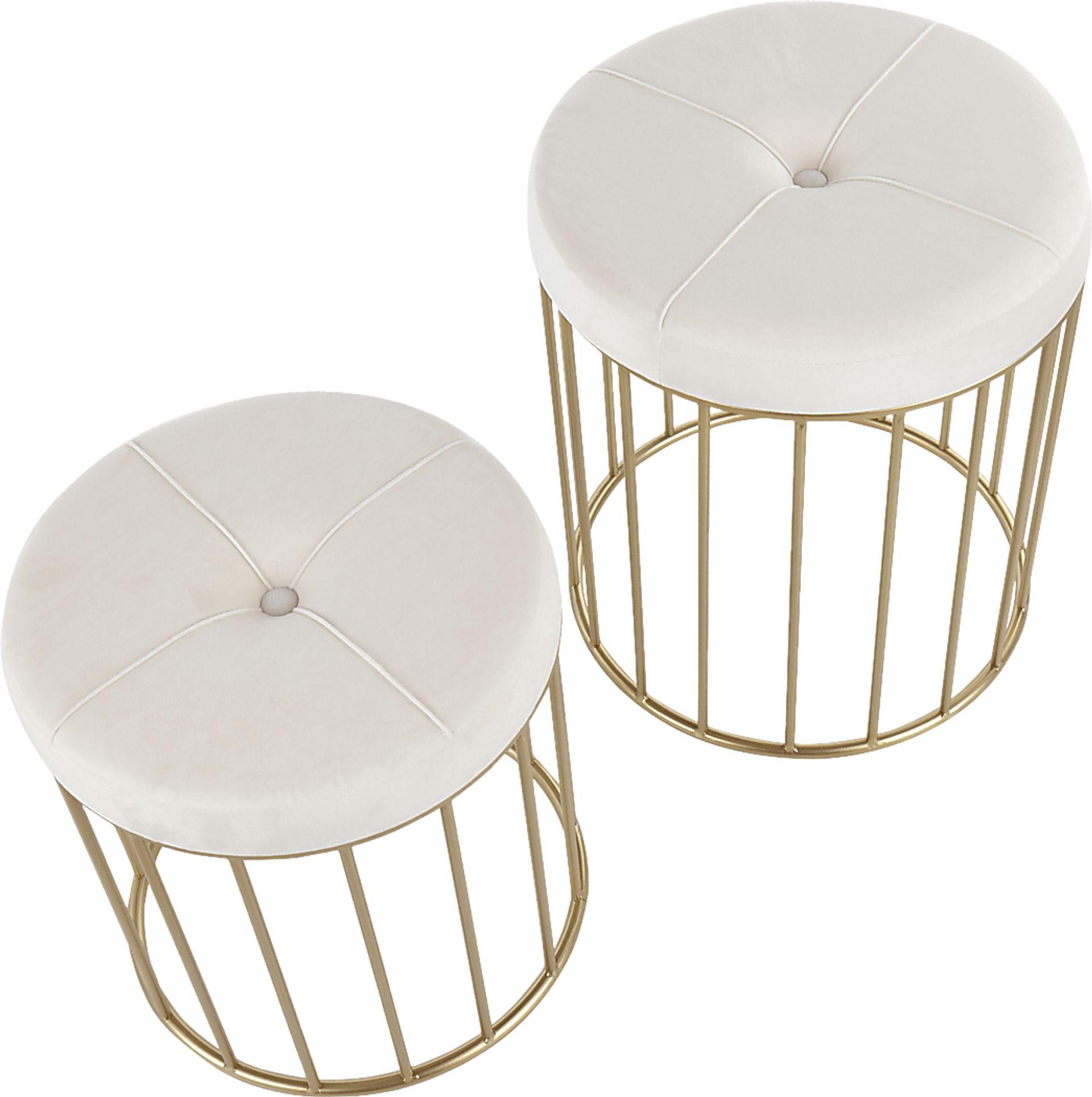 Lockerbie Cream Ottoman, Set of 2 - Image 2