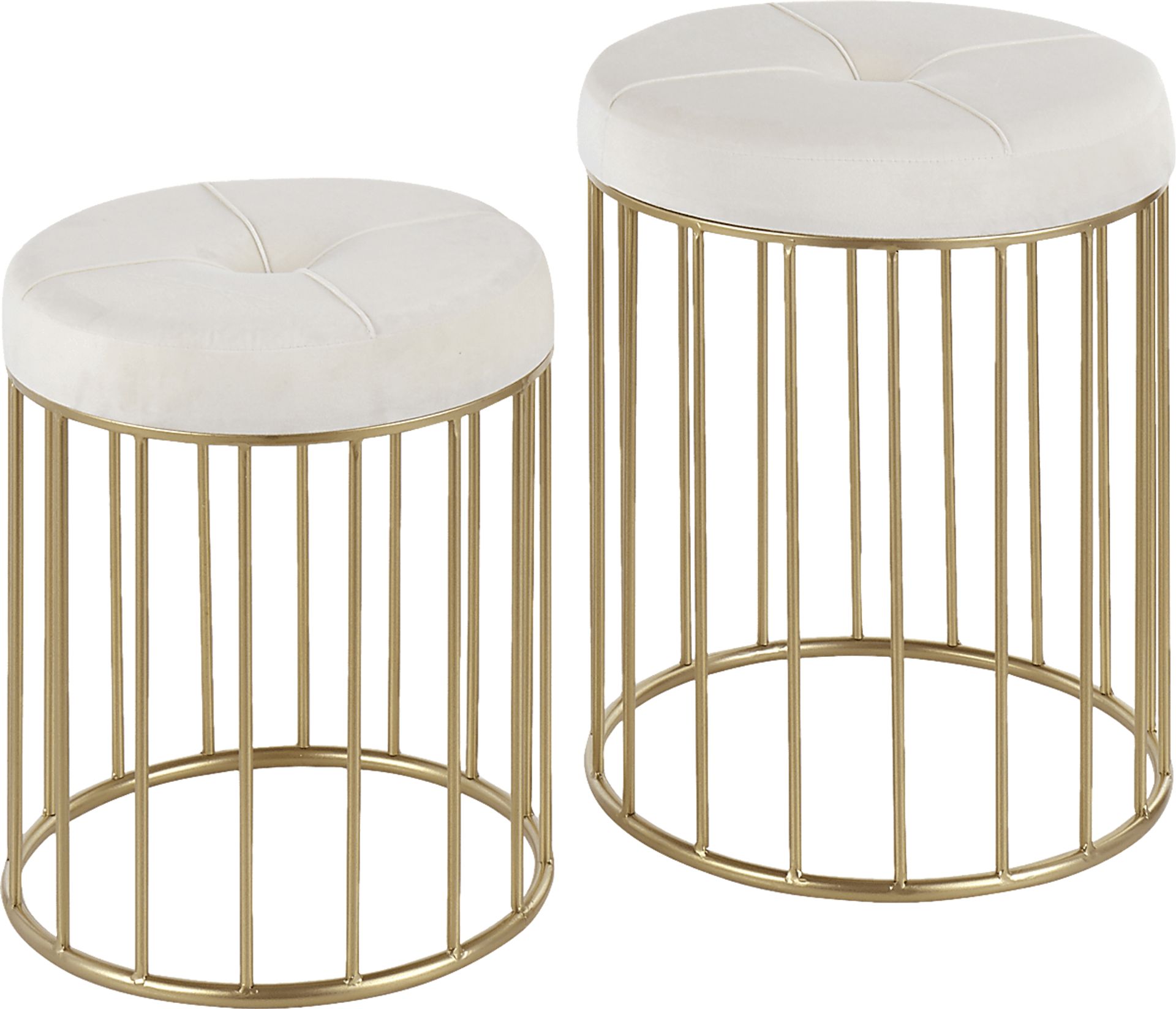 Lockerbie Cream Ottoman, Set of 2 - Image 1