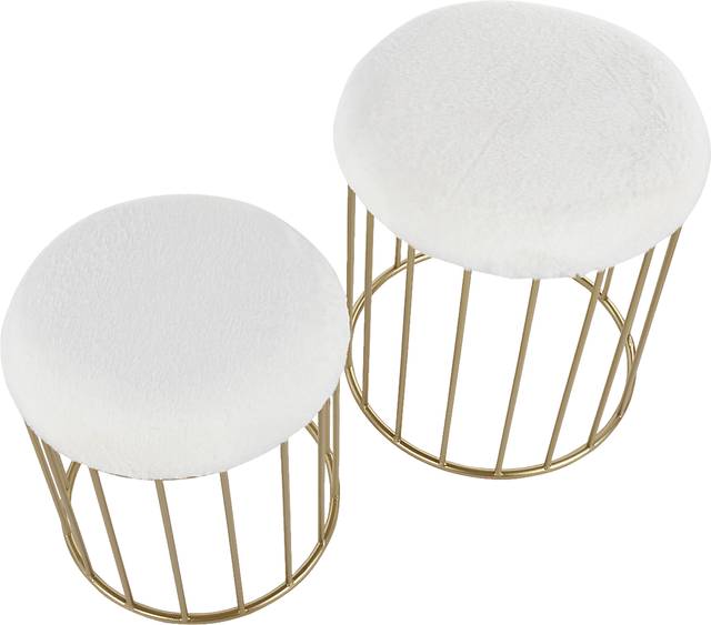 Lockerbie White Ottoman, Set of 2 - Thumbnail - Image 2