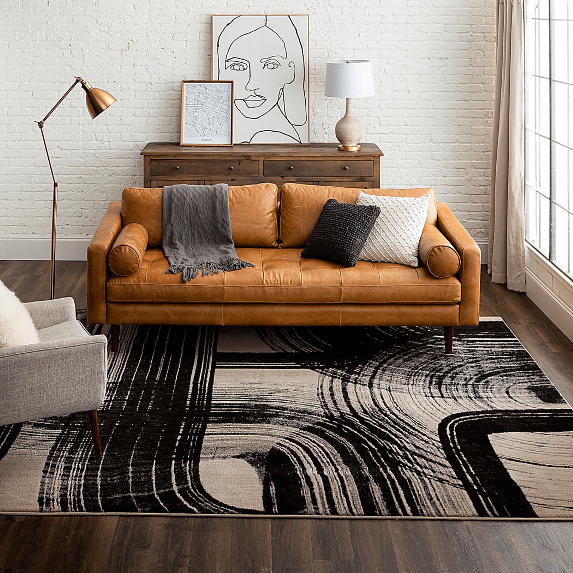 Stacy Garcia Locketon Black 5'3 x 7'10 Rug - Image 2