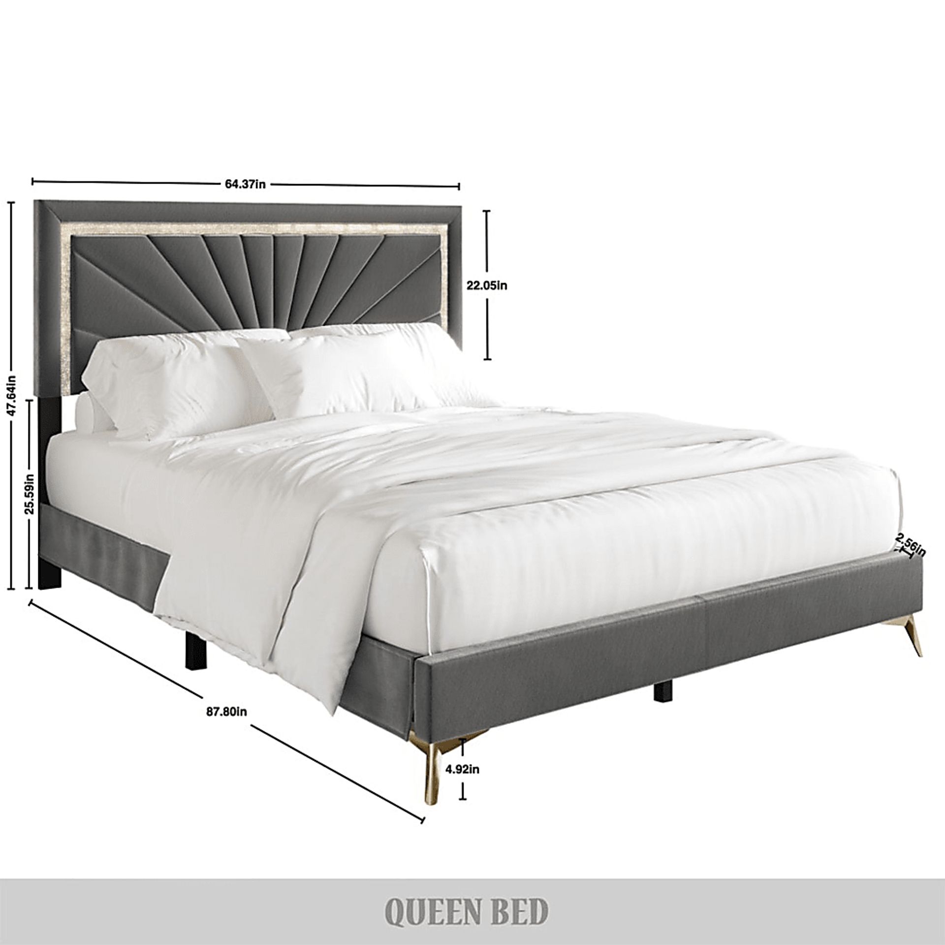 Locust Gray Queen Bed - Image 3