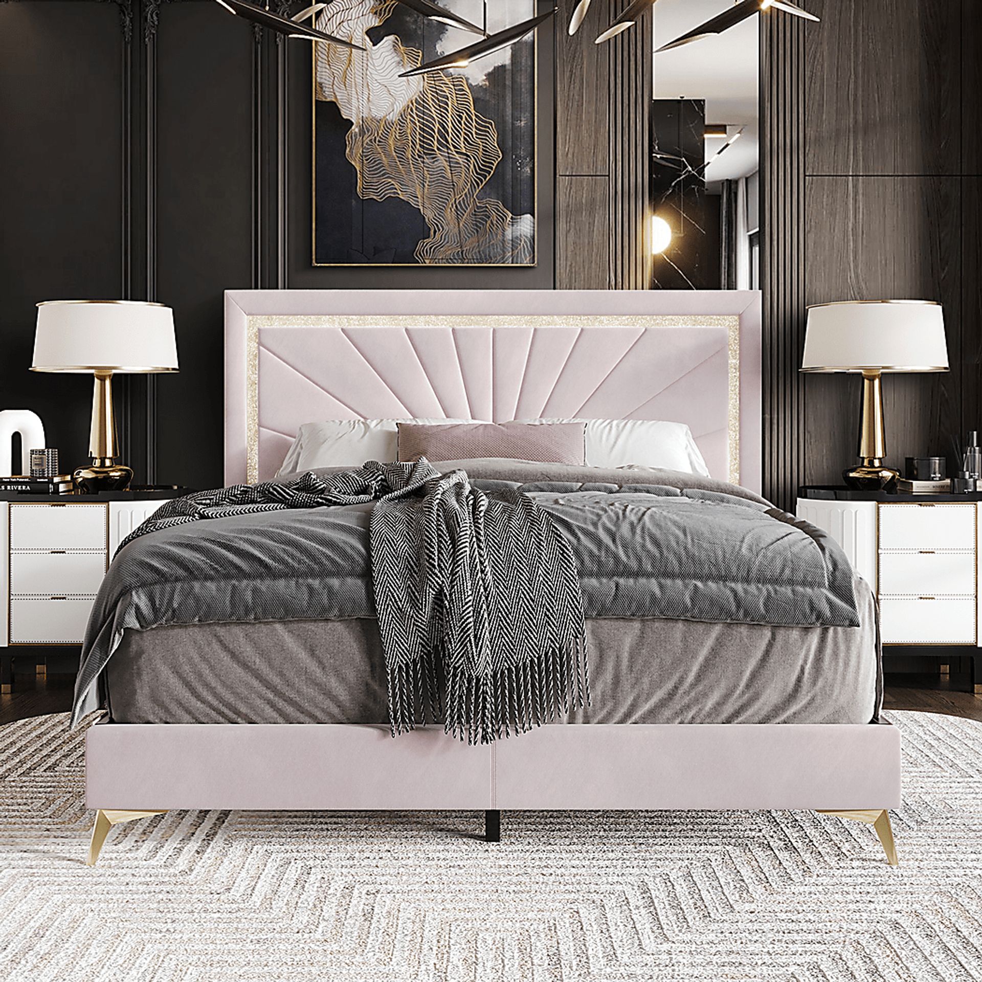 Locust Light Pink Queen Bed - Image 2