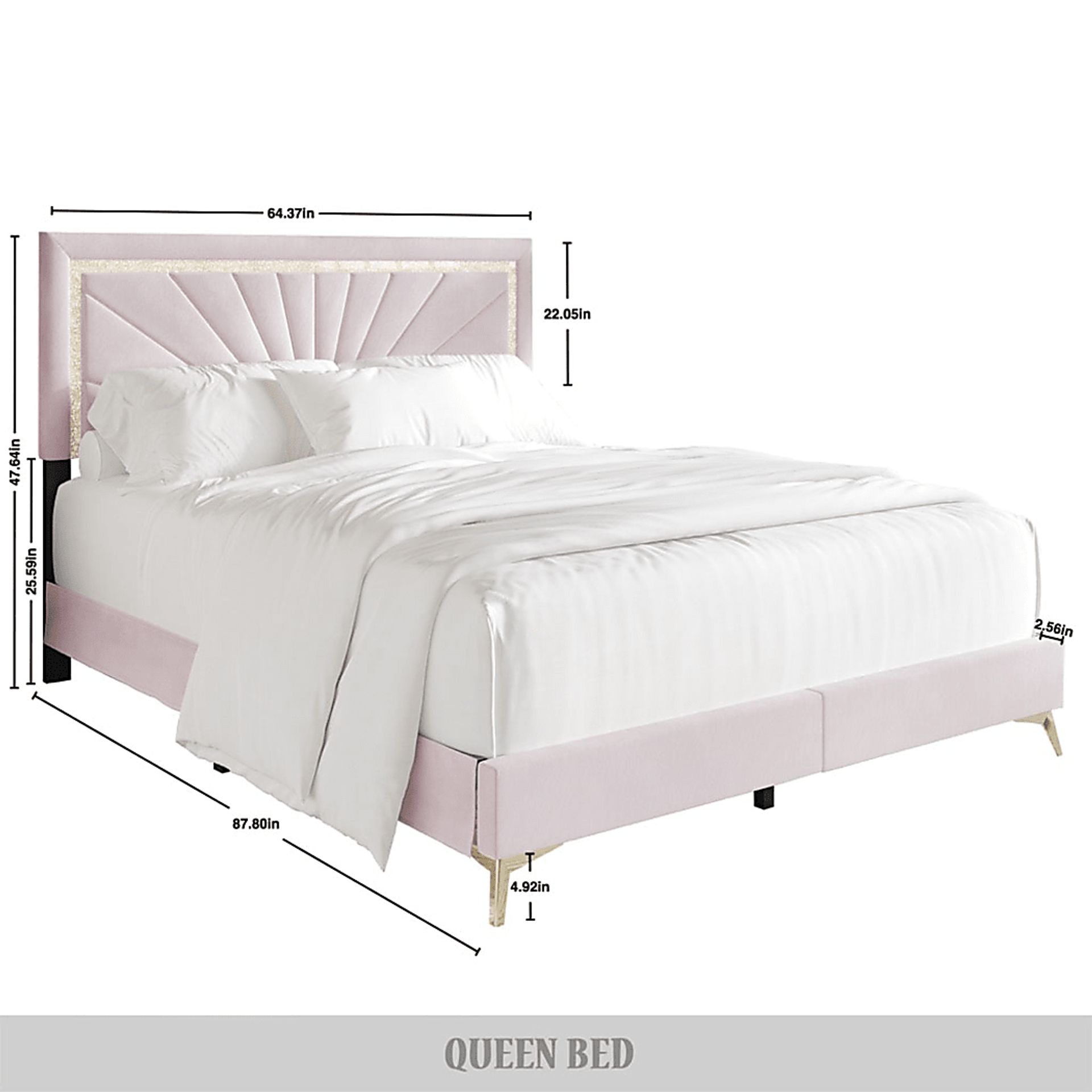Locust Light Pink Queen Bed - Image 3