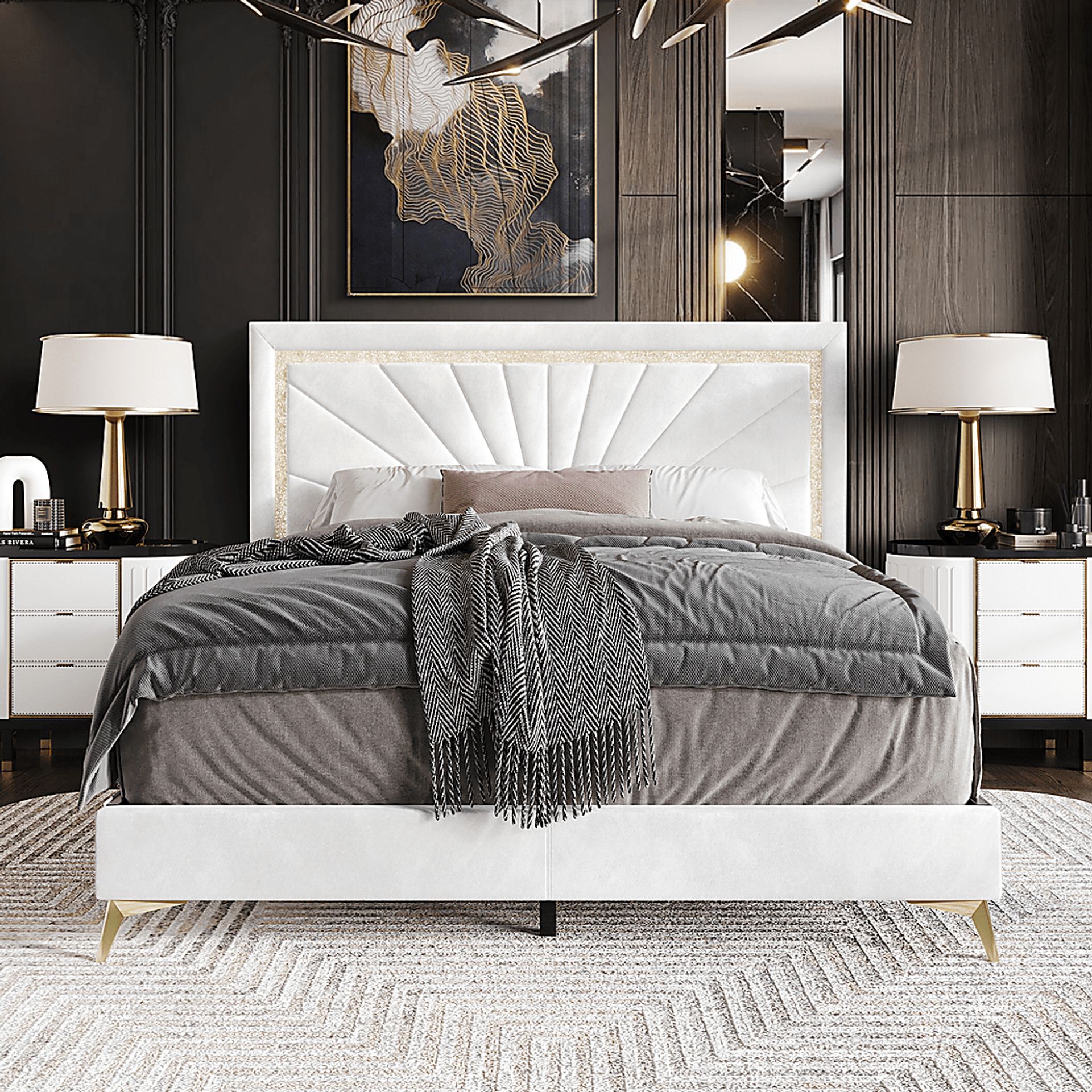 Locust White Full Bed - Image 2