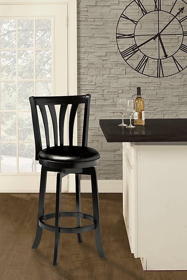 Loddon Black Swivel Barstool - Thumbnail - Image 2
