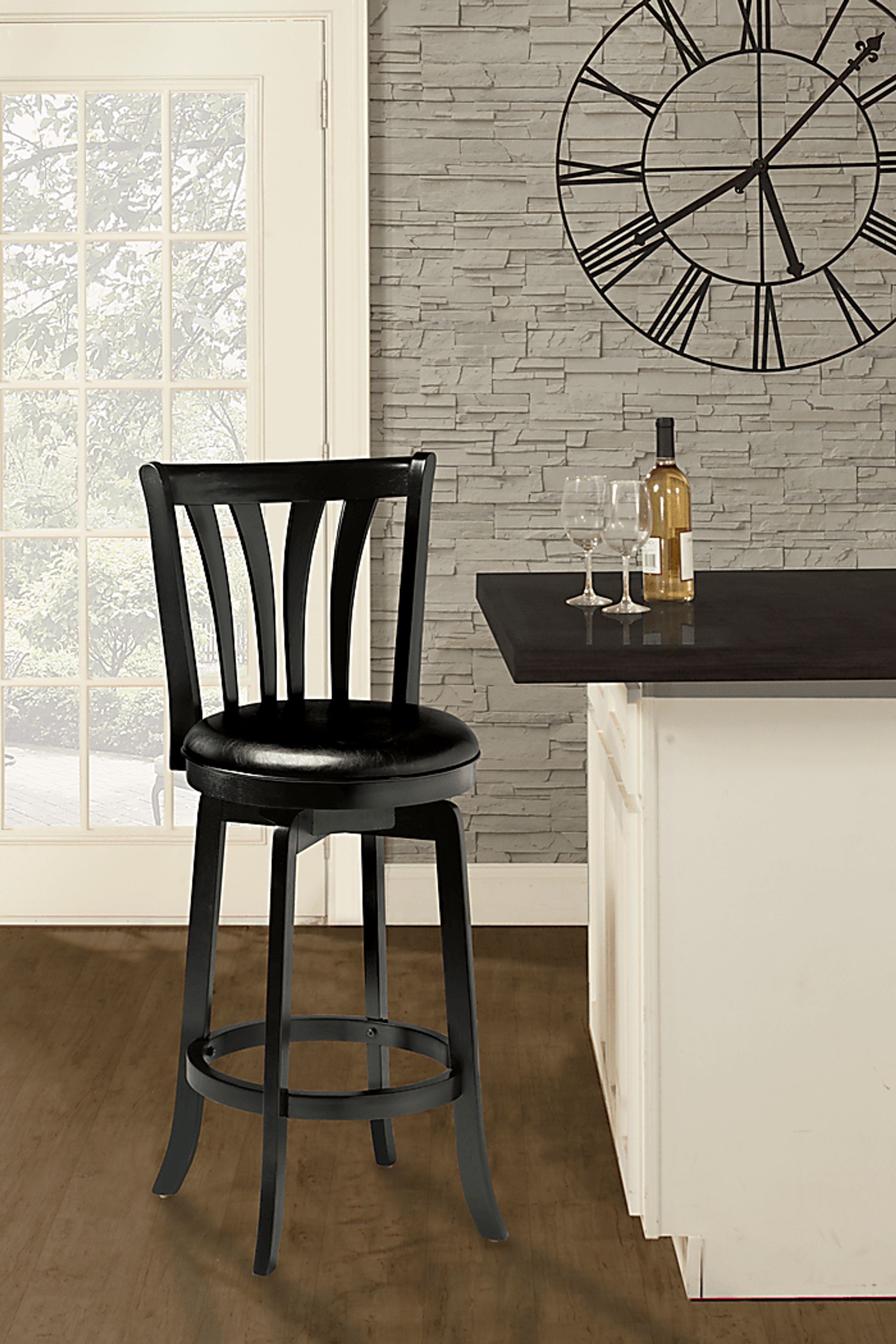 Loddon Black Swivel Barstool - Image 2
