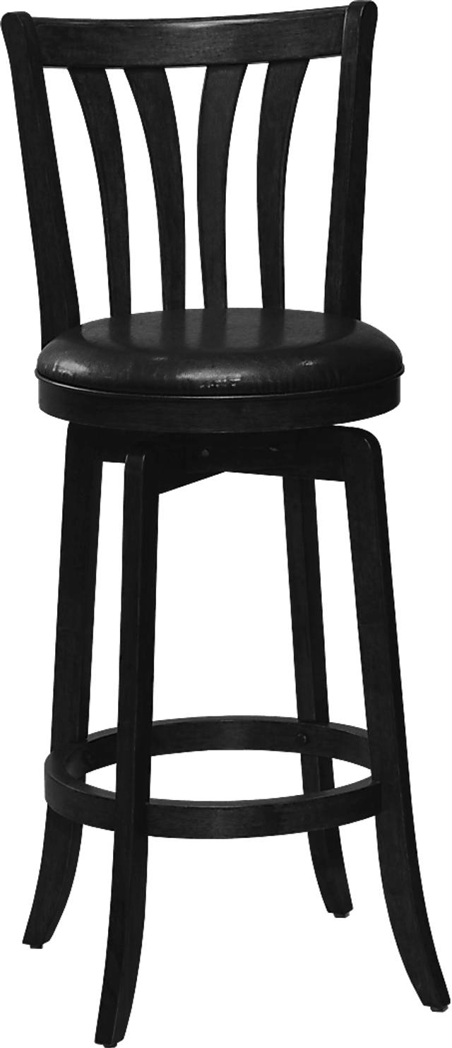 Loddon Black Swivel Counter Height Stool - Thumbnail - Image 1